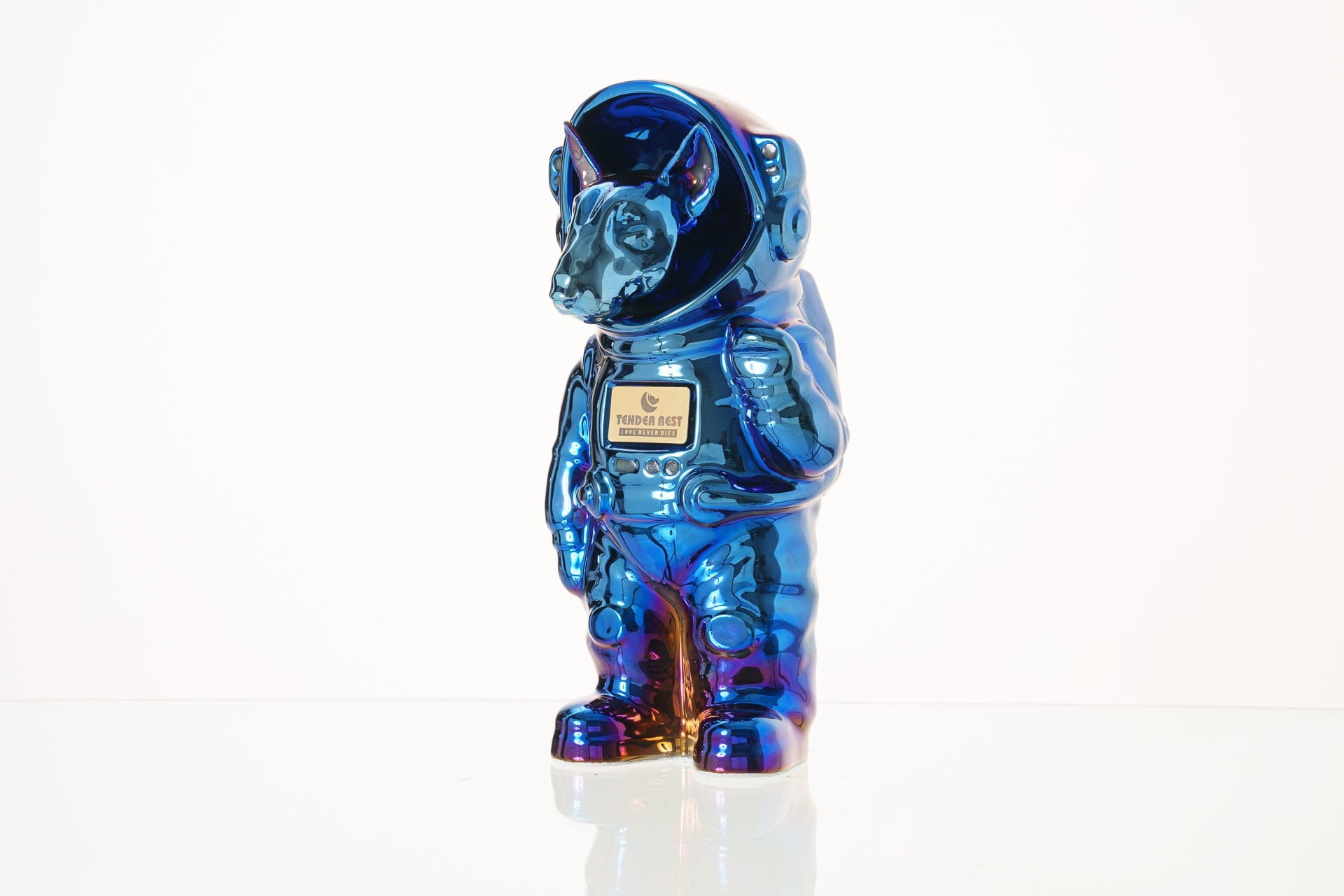Pulvis Art Urns Pet Cremation Urn Glossy Blue / Glossy Blue / Yes (+$50) Dog Cremation Urn Bull Terrier - Customizable Figure | Pet Urn