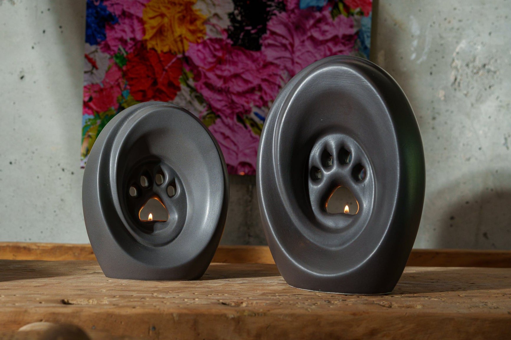 Large Paw Cremation Urn - Ceramic | Handmade Pet Urn