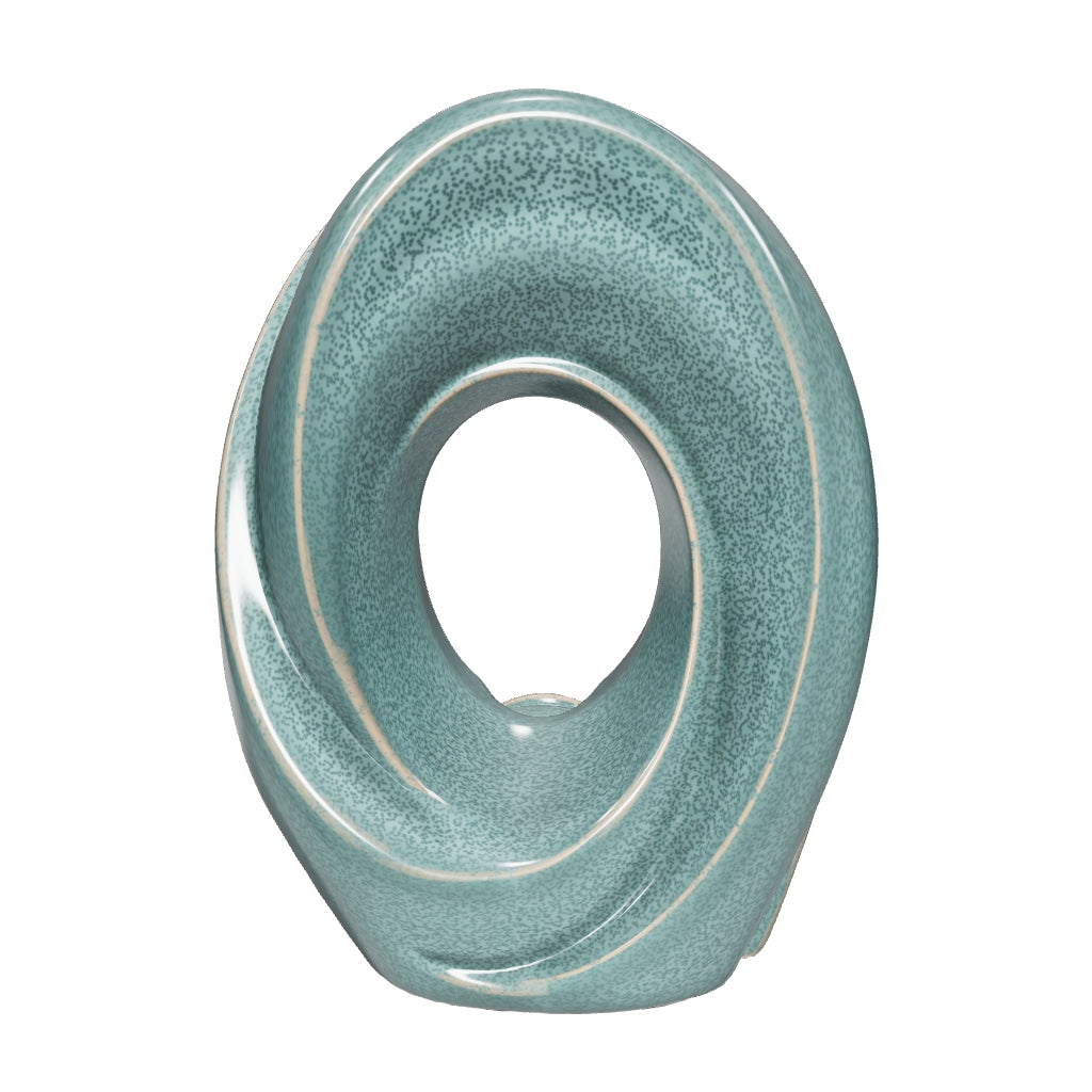 Handmade Cremation Urn for Ashes "The Passage" - Large Urn | Oily Green Melange 3D visualisation