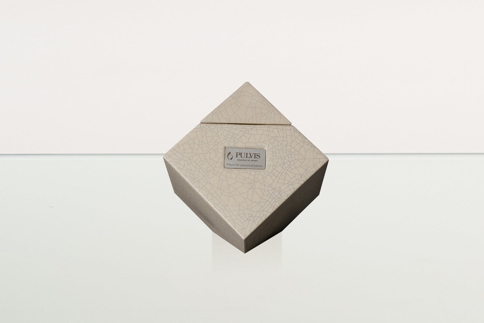 Abstract Handmade Cremation Urn for Ashes - Large | Craquelure | Ceramic Urn - Pulvis Art Urns