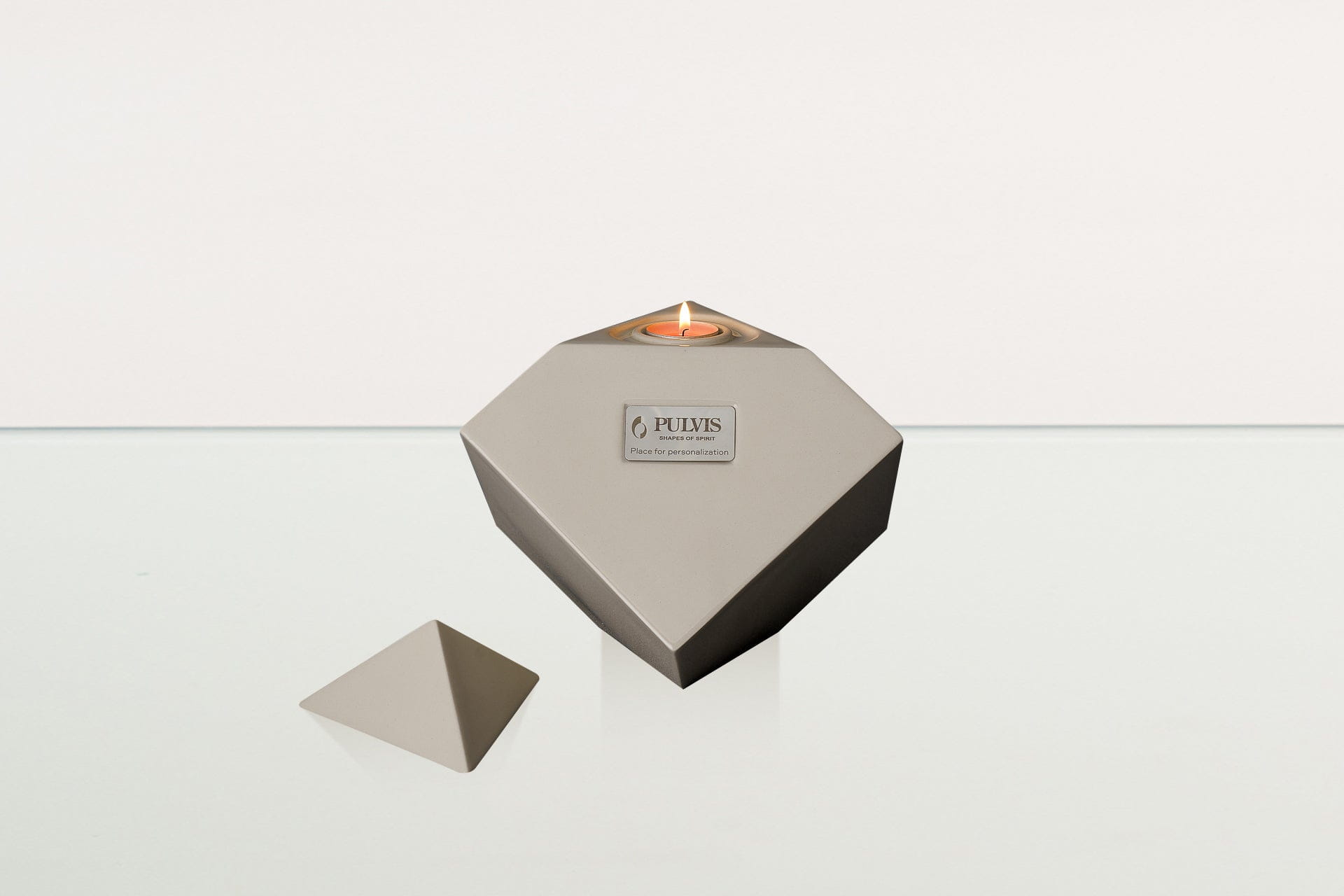 Abstract Handmade Cremation Urn for Ashes - Large | Off-white | Ceramic Urn - Pulvis Art Urns