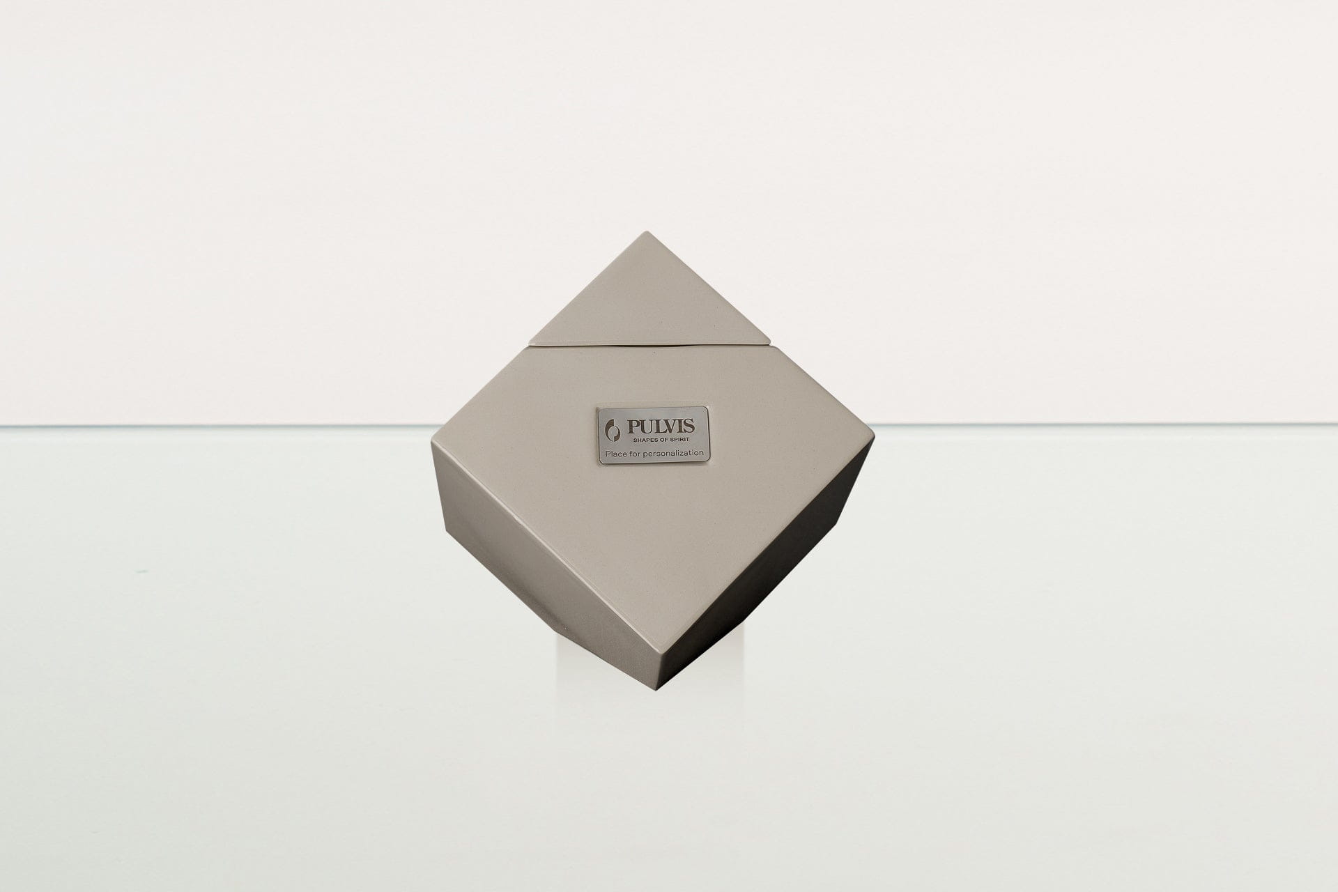 Abstract Handmade Cremation Urn for Ashes - Large | Off-white | Ceramic Urn - Pulvis Art Urns