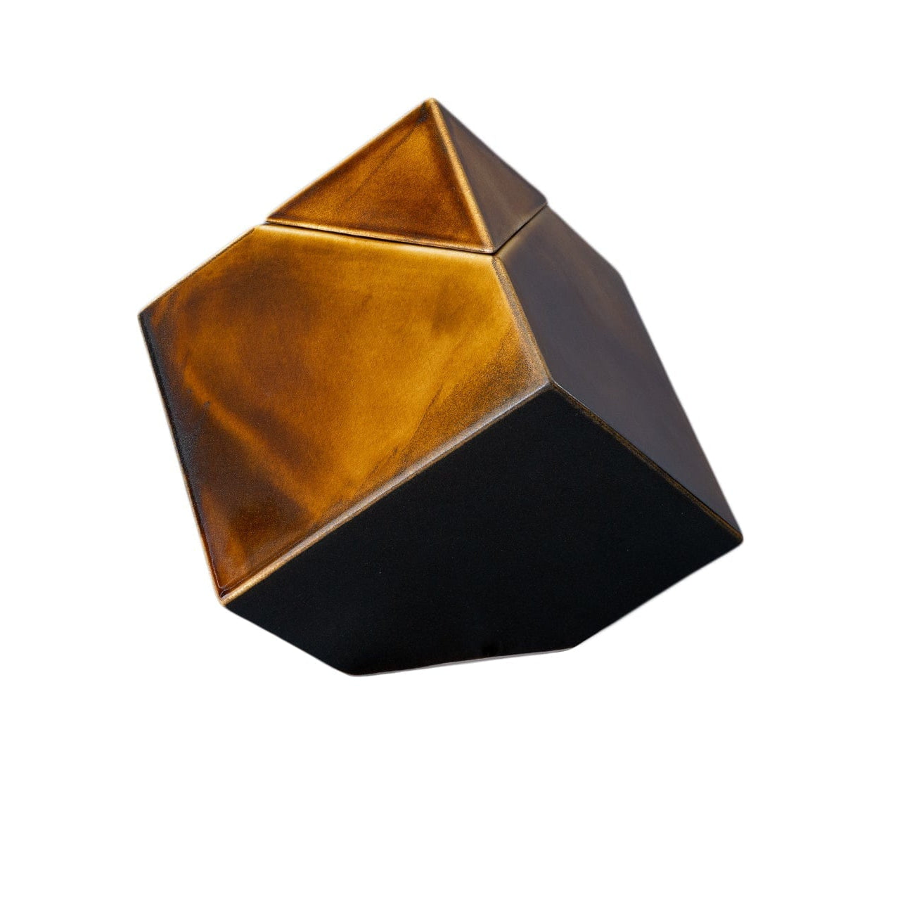 Abstract Handmade Cremation Urn for Ashes - Large | Rusty Brown | Ceramic - Pulvis Art Urns