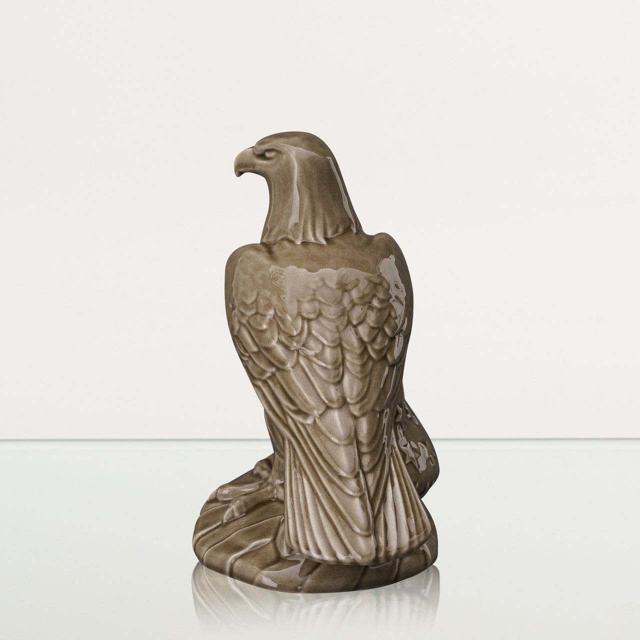 Aquilae Military Memorial For Cremation Ashes - Large | Beige Grey | Ceramic Urn - Pulvis Art Urns