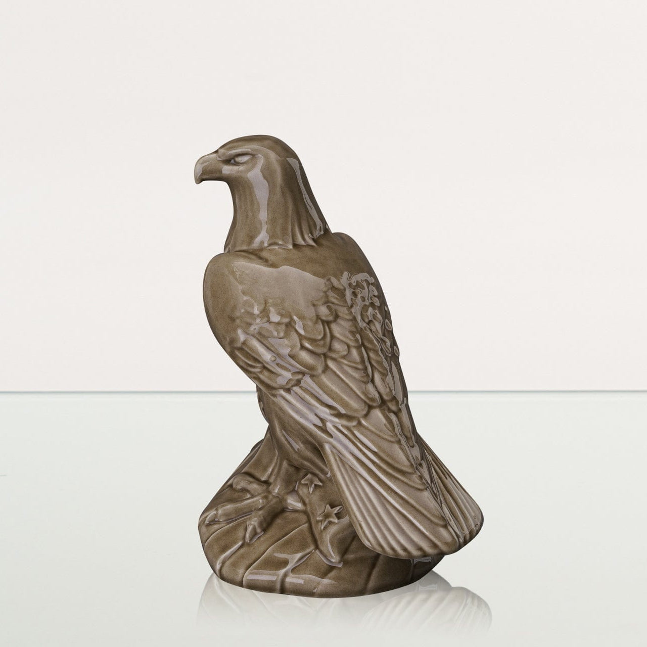 Aquilae Military Memorial For Cremation Ashes - Large | Beige Grey | Ceramic Urn - Pulvis Art Urns