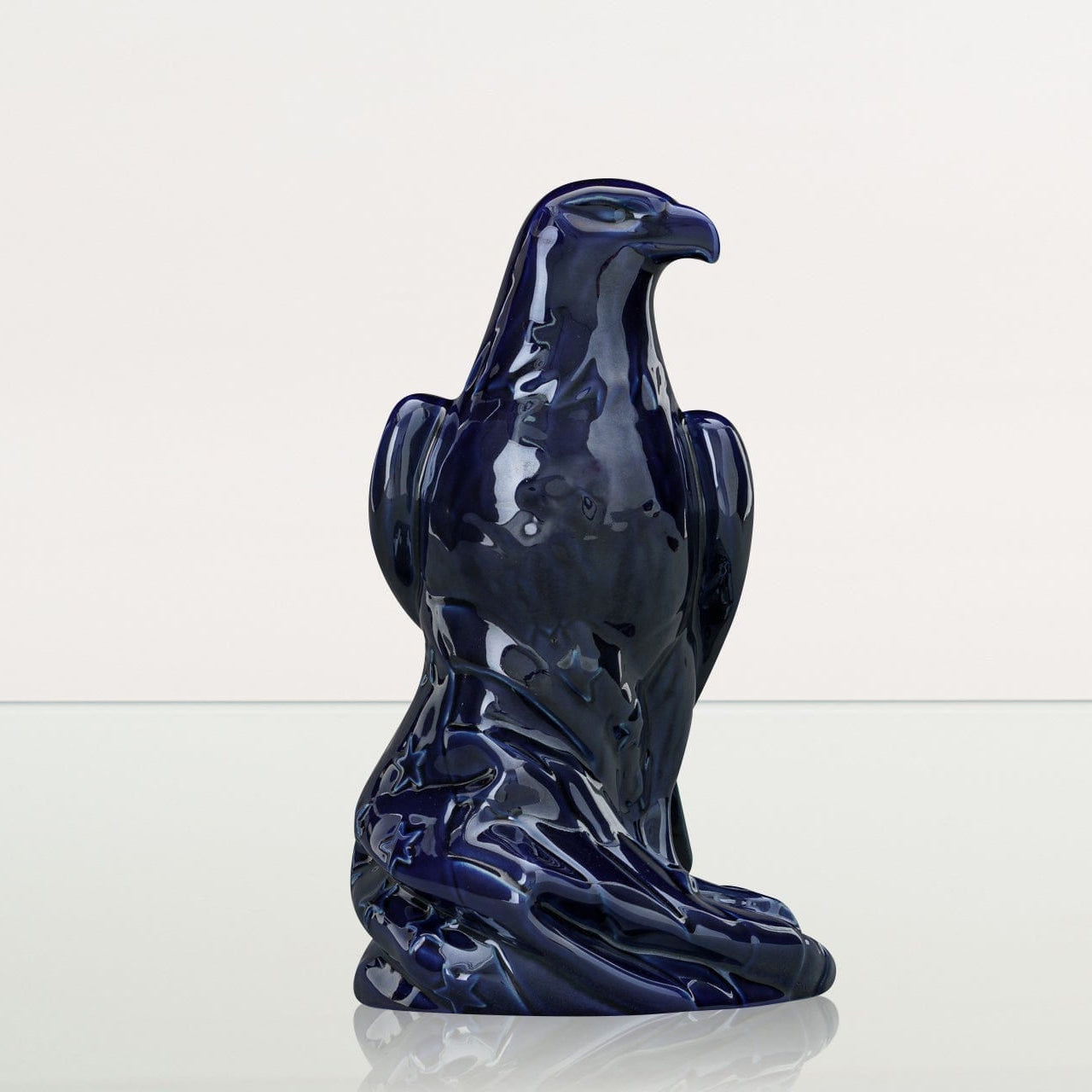 Aquilae Military Memorial For Cremation Ashes - Large | Cobalt Metallic | Ceramic Urn - Pulvis Art Urns