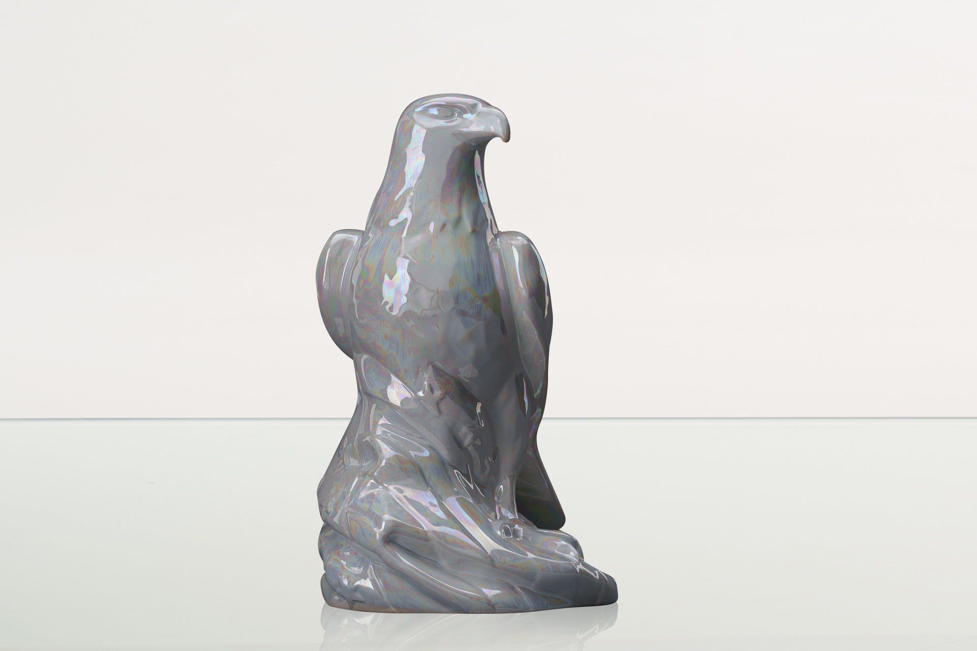 Aquilae Military Memorial For Cremation Ashes - Large | Pearl White | Ceramic Urn - Pulvis Art Urns