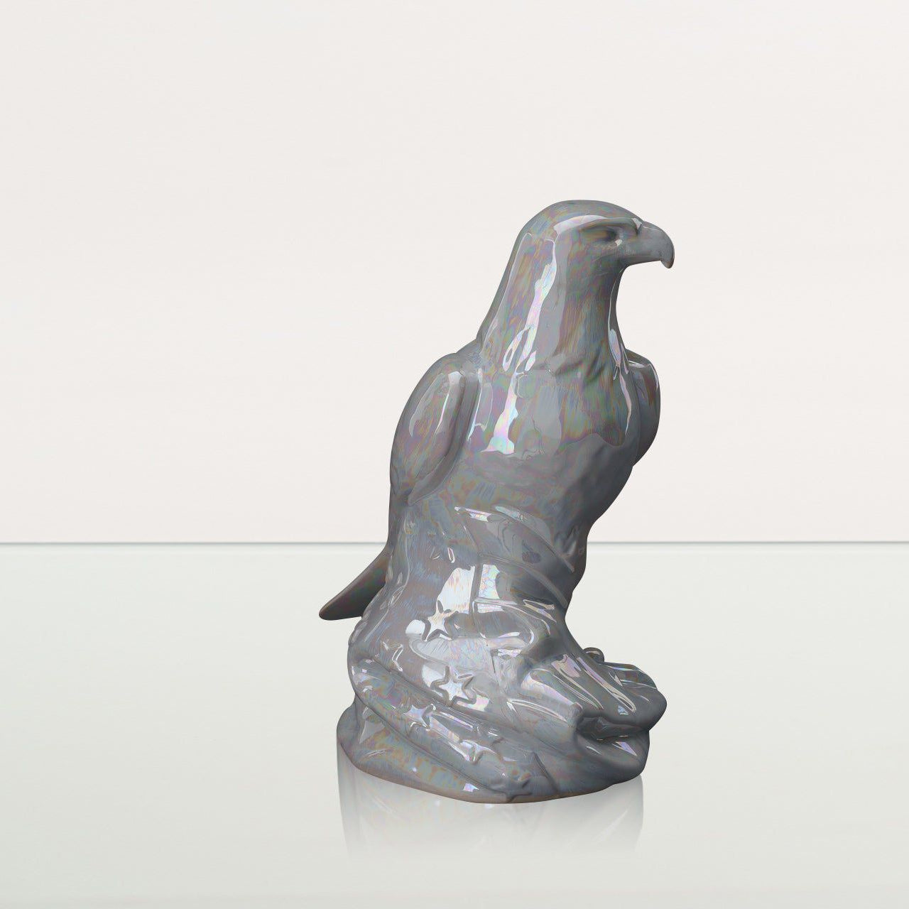 Aquilae Military Memorial For Cremation Ashes - Large | Pearl White | Ceramic Urn - Pulvis Art Urns