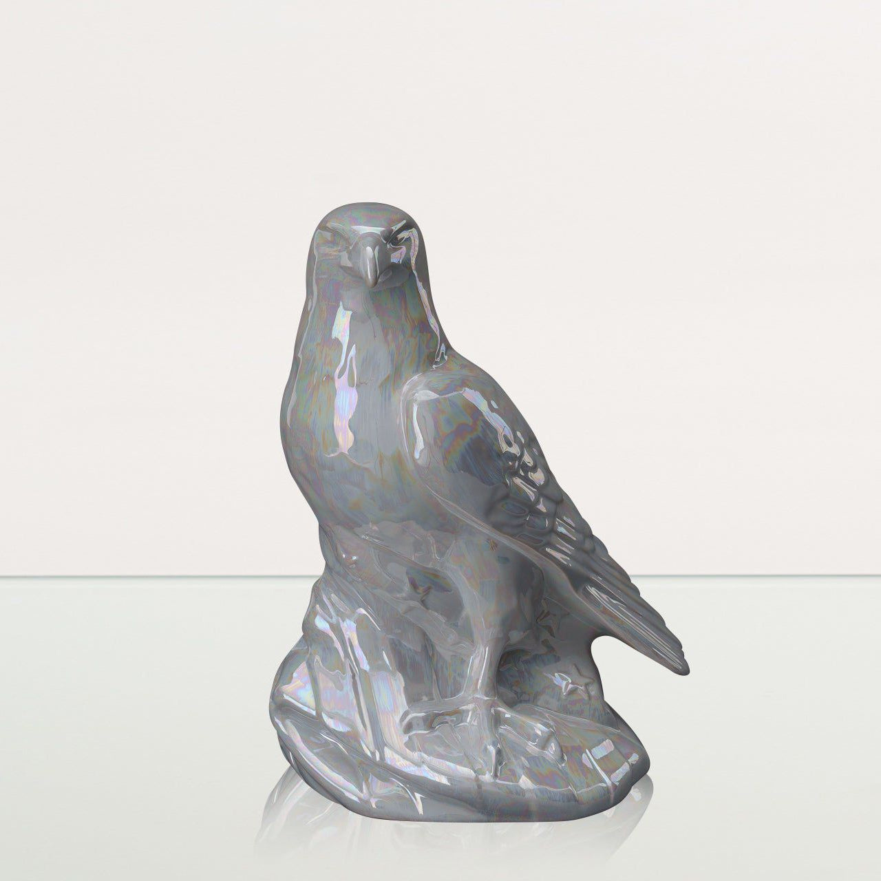 Aquilae Military Memorial For Cremation Ashes - Large | Pearl White | Ceramic Urn - Pulvis Art Urns