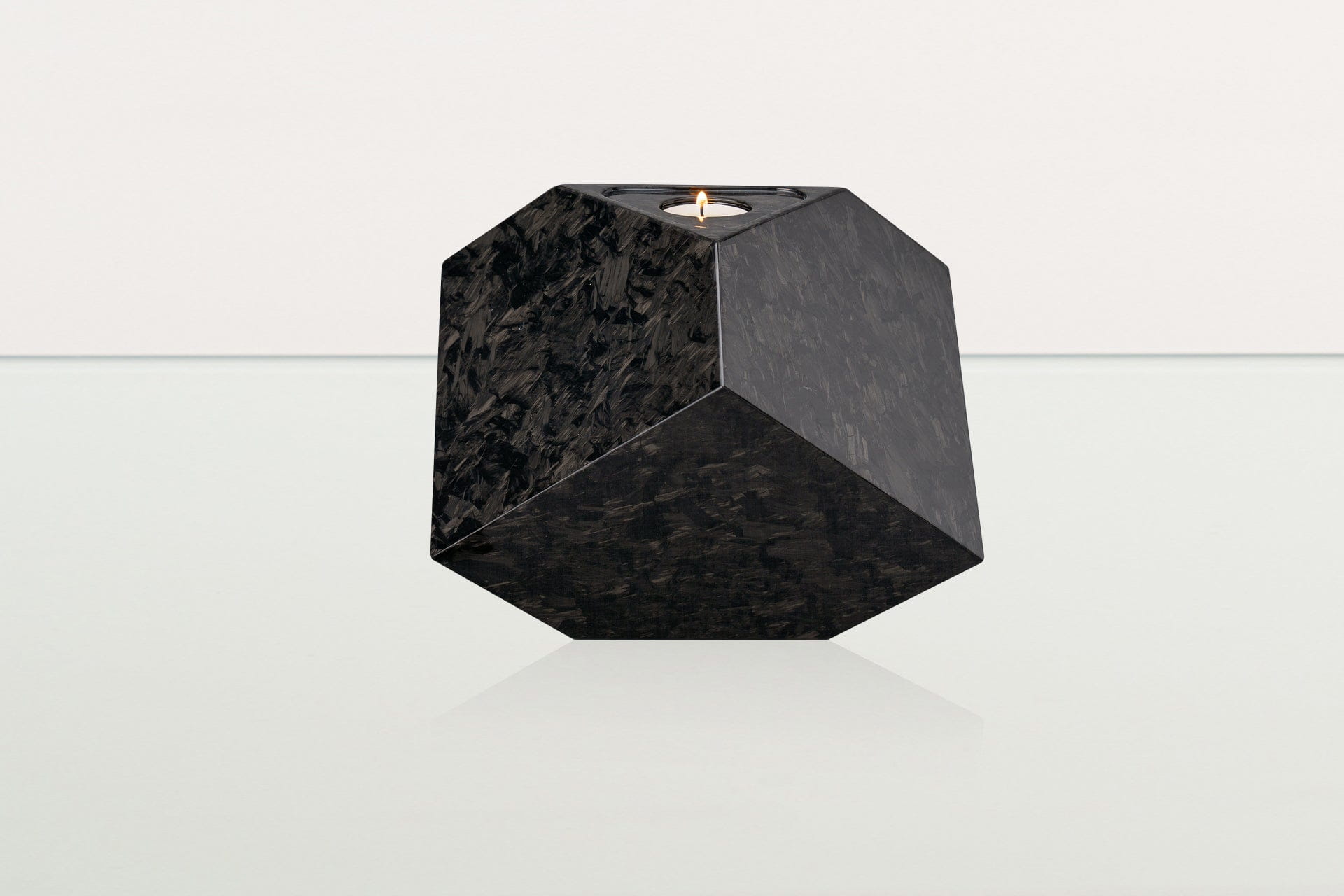 Carbon Fiber Cremation Urn "Abstract" - Forged Carbon Urn - Pulvis Art Urns