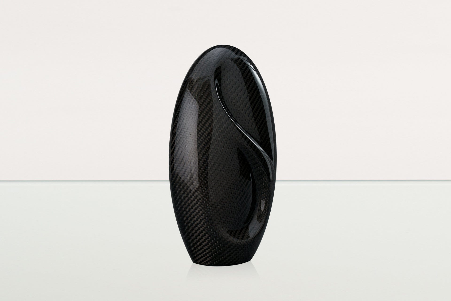 Carbon Fiber Cremation Urn "Eternity" - Twill Weave Carbon | Black Urn - Pulvis Art Urns