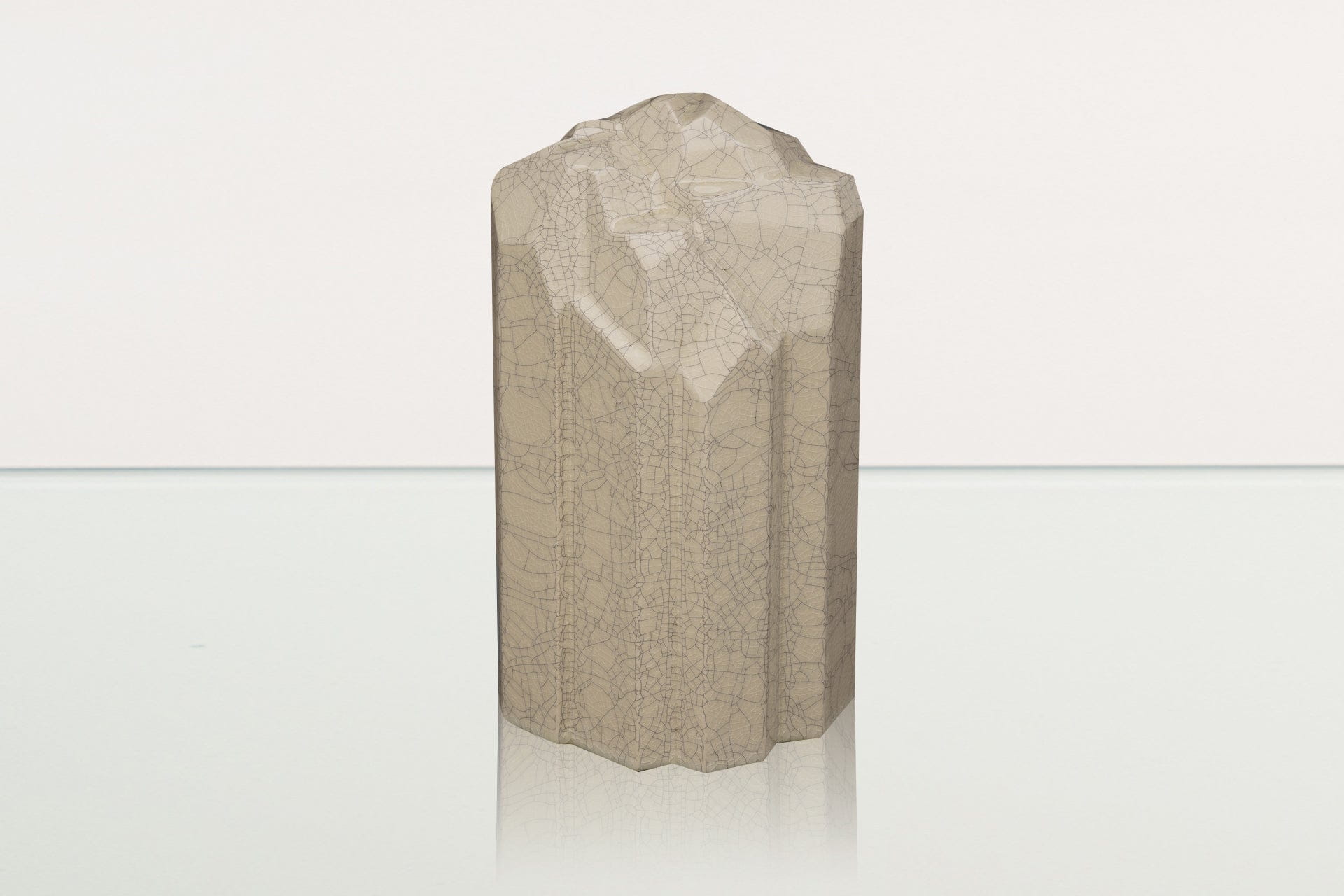 Cremation Candle Urn for Ashes "Heart" - Large | Craquelure | Ceramic Urn - Pulvis Art Urns