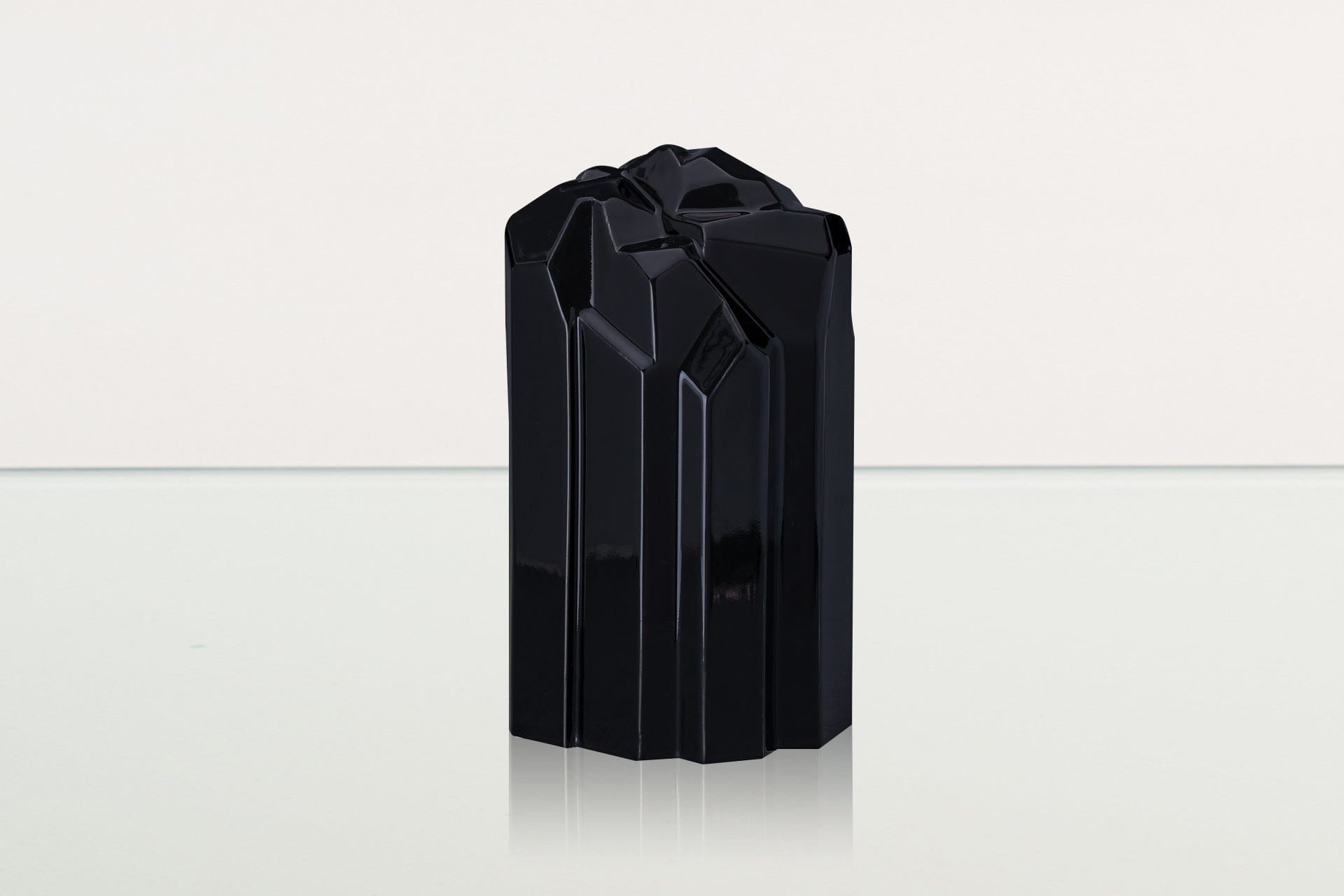 Cremation Candle Urn for Ashes "Heart" - Large | Lamp Black | Ceramic Urn - Pulvis Art Urns