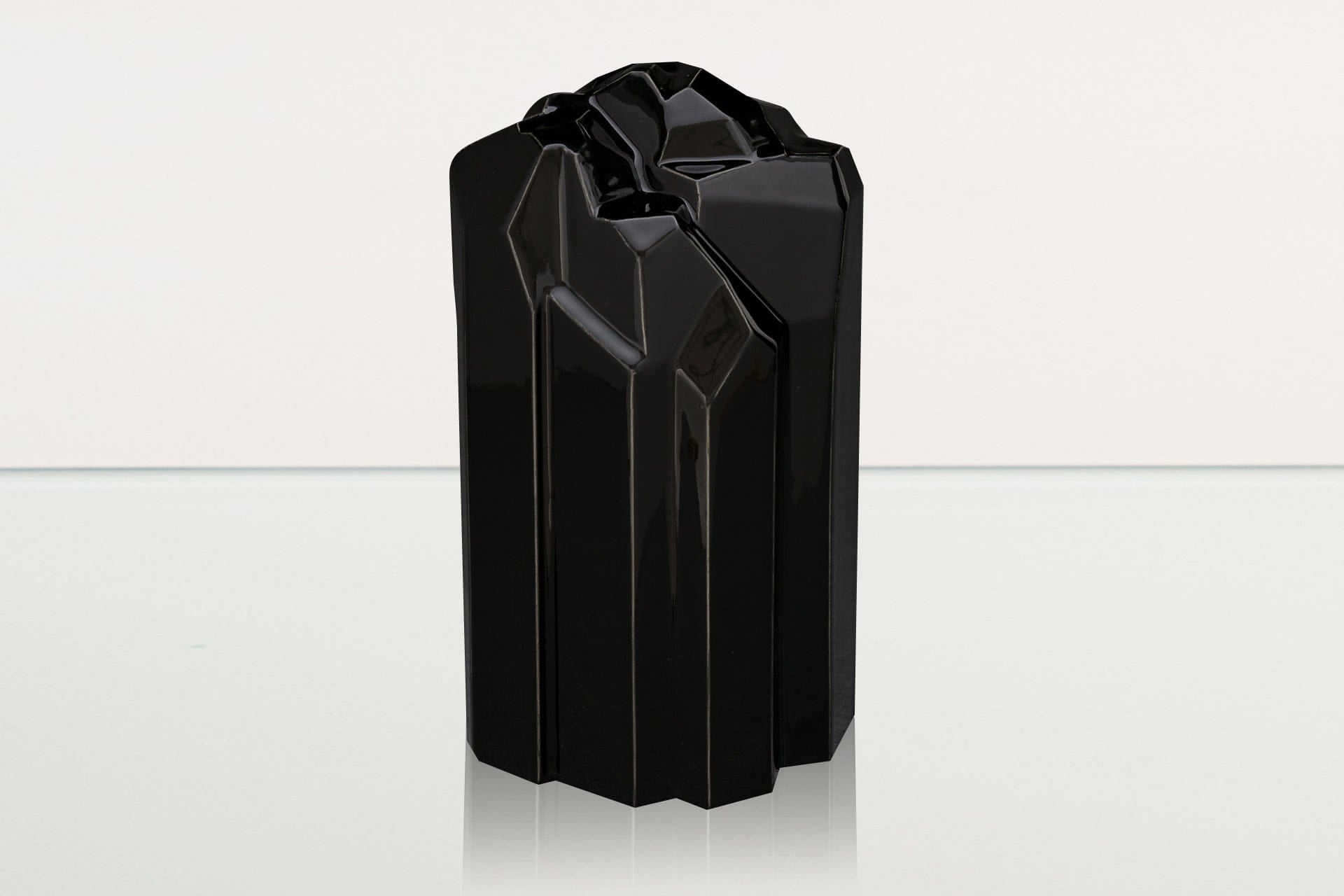 Cremation Candle Urn for Ashes "Heart" - Large | Lamp Black | Ceramic Urn - Pulvis Art Urns