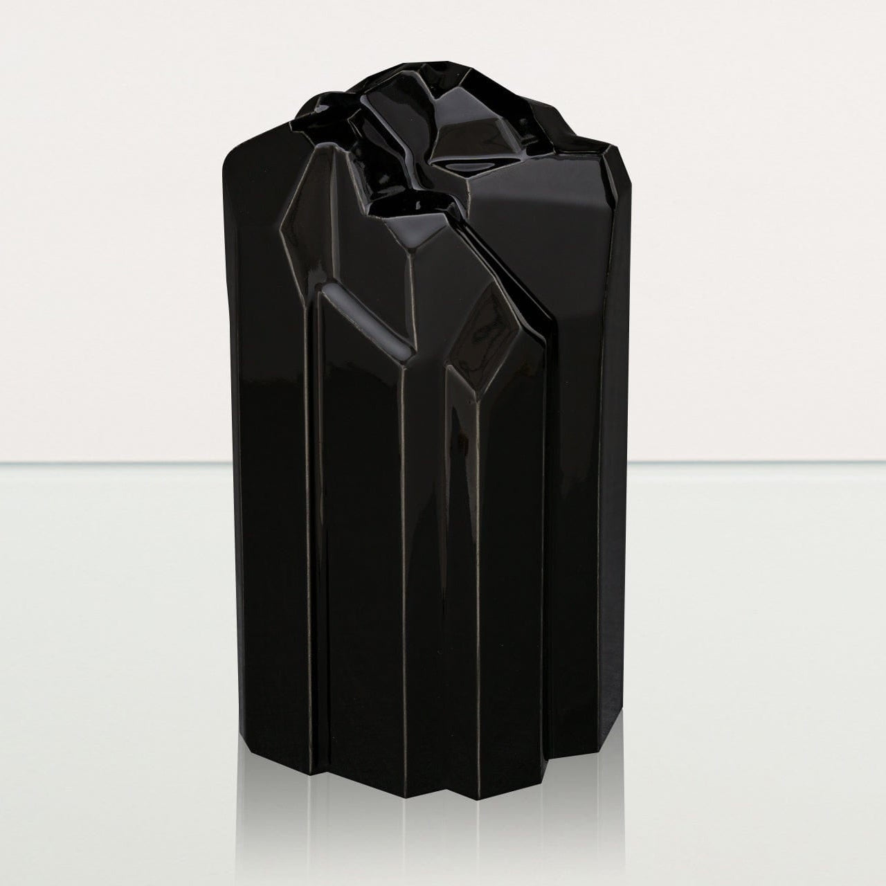 Cremation Candle Urn for Ashes "Heart" - Large | Lamp Black | Ceramic Urn - Pulvis Art Urns