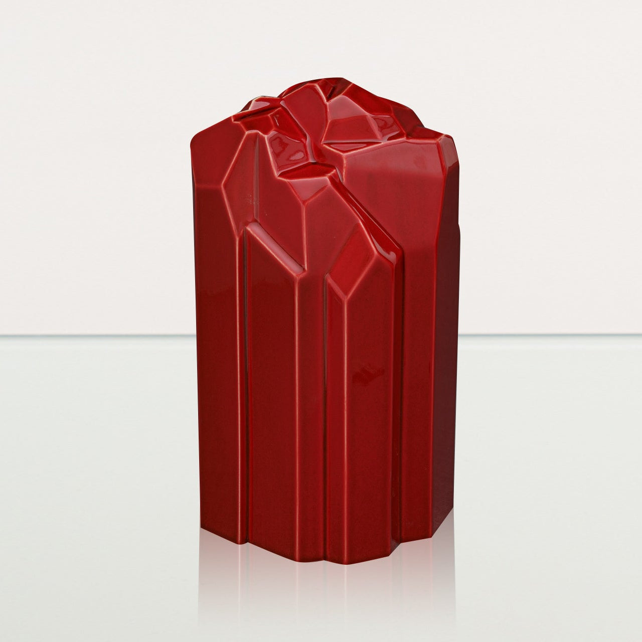 Cremation Candle Urn for Ashes "Heart" - Large | Red | Ceramic Urn - Pulvis Art Urns