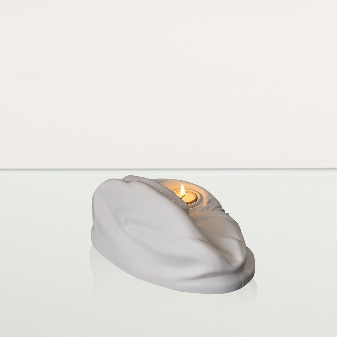 Cremation Urn "Cozy" - White Matte | Ceramic Picture Frame Urn - Pulvis Art Urns