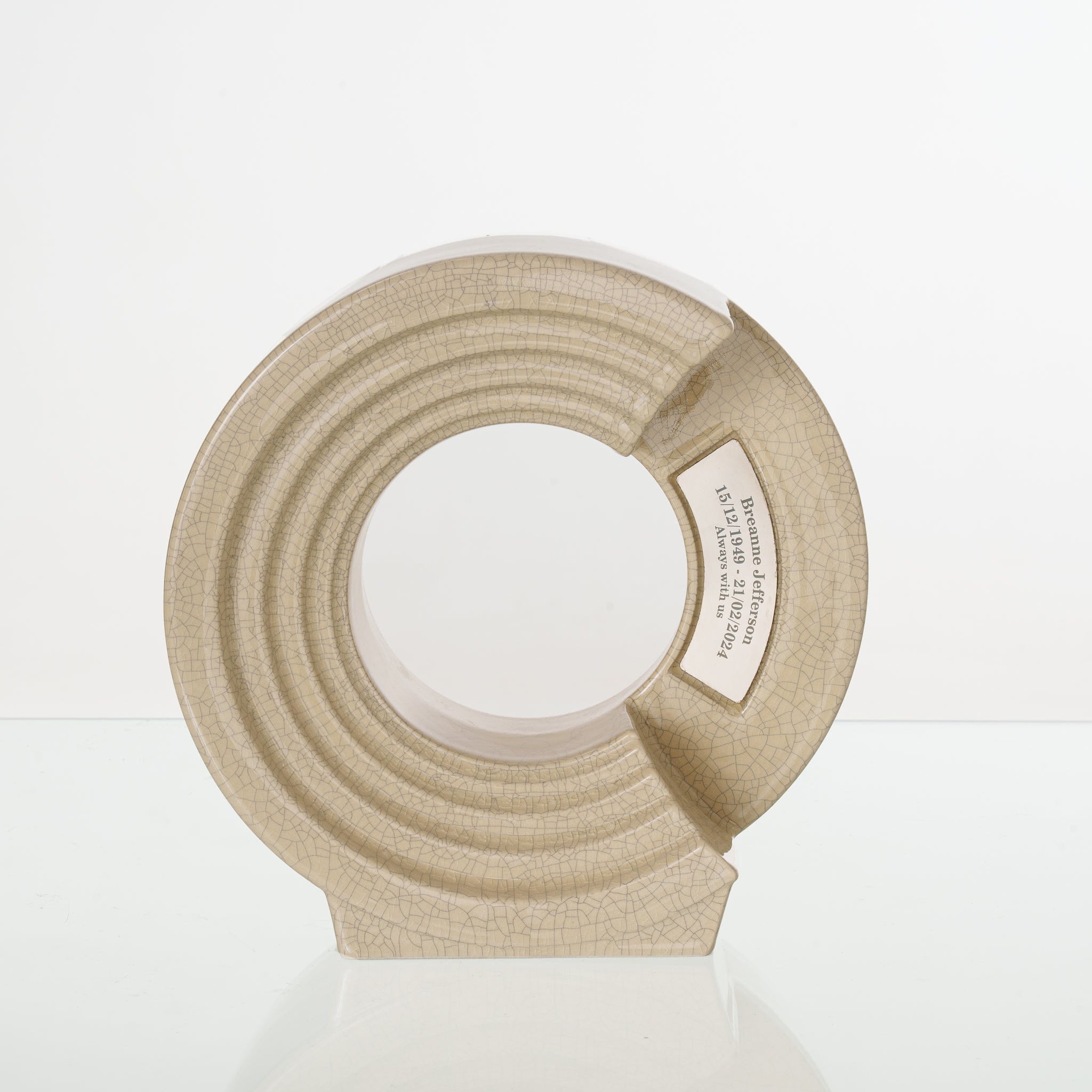 Pulvis Art Urns Adult Size Urn Cremation Urn "Solace" - Adult Memorial Urn | Craquelure | Ceramic