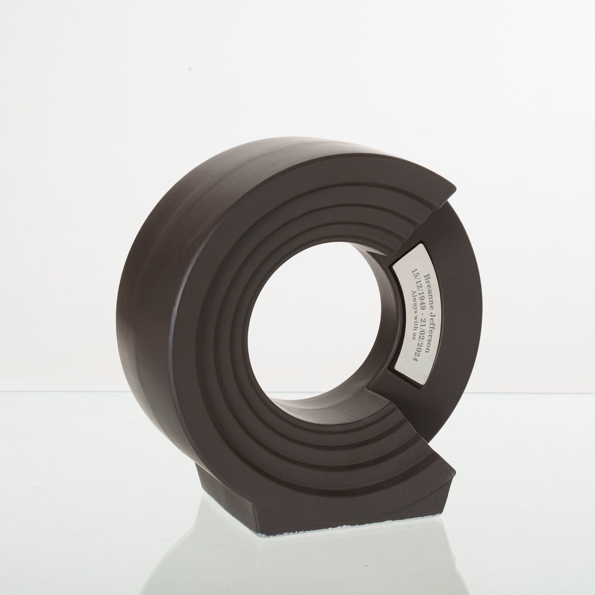 Pulvis Art Urns Adult Size Urn Cremation Urn "Solace" - Adult Memorial Urn | Gray Matte | Ceramic