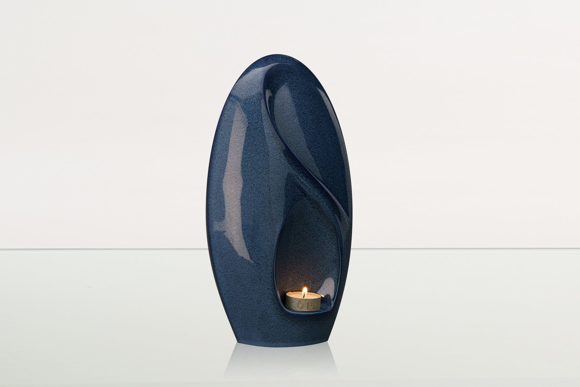 Eternity Handmade Cremation Urn for Ashes - Large | Blue Melange | Ceramic Urn - Pulvis Art Urns