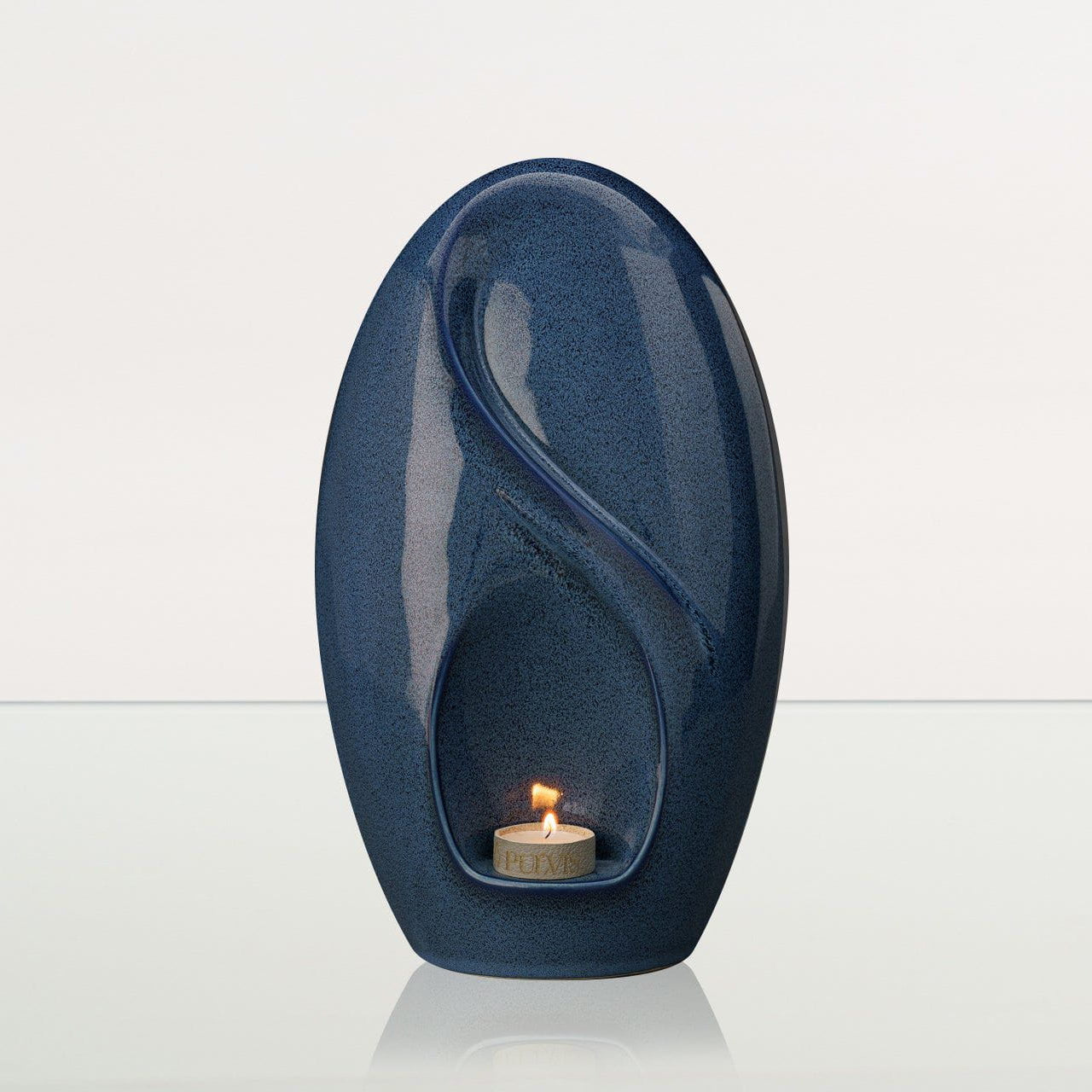 Eternity Handmade Cremation Urn for Ashes - Large | Blue Melange | Ceramic Urn - Pulvis Art Urns