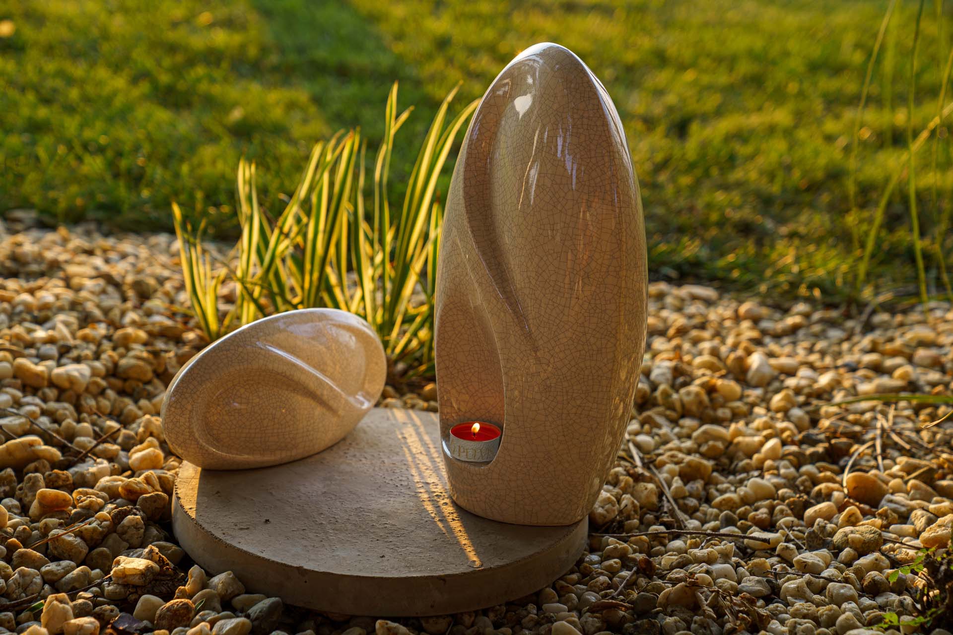 Eternity Handmade Cremation Urn for Ashes - Large | Craquelure | Ceramic Urn - Pulvis Art Urns