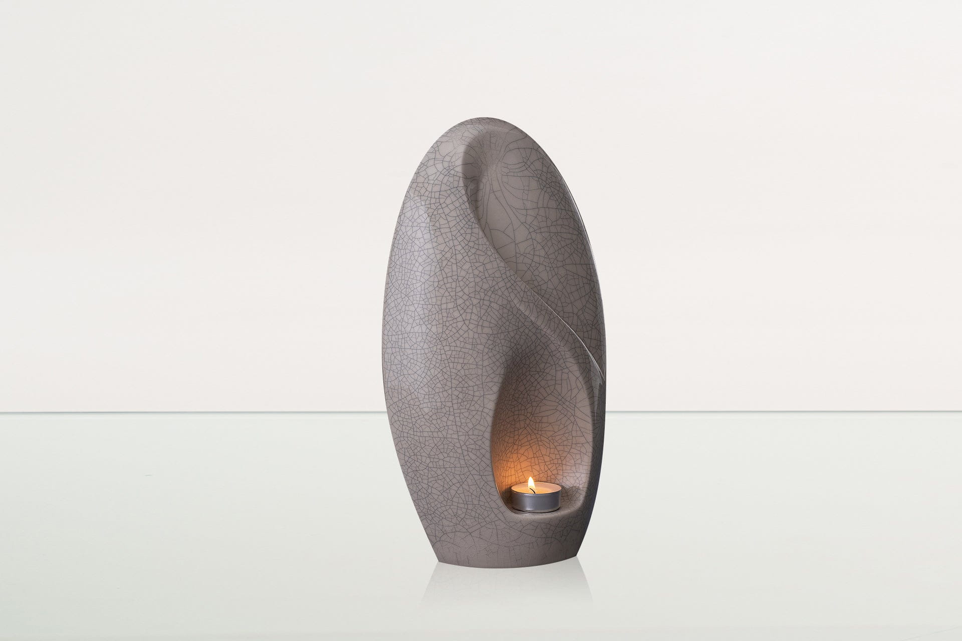 Eternity Handmade Cremation Urn for Ashes - Large | Craquelure | Ceramic Urn - Pulvis Art Urns