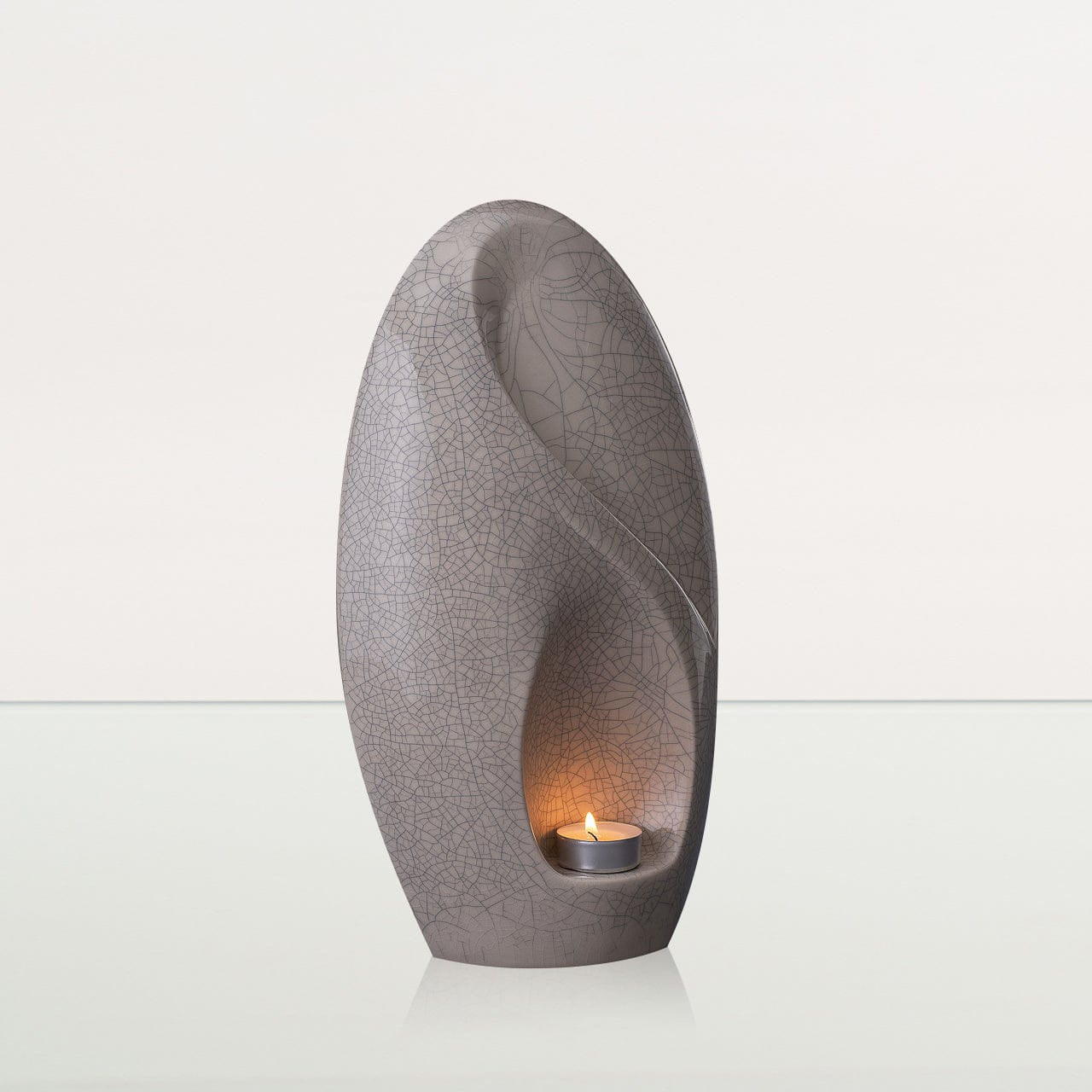 Eternity Handmade Cremation Urn for Ashes - Large | Craquelure | Ceramic Urn - Pulvis Art Urns