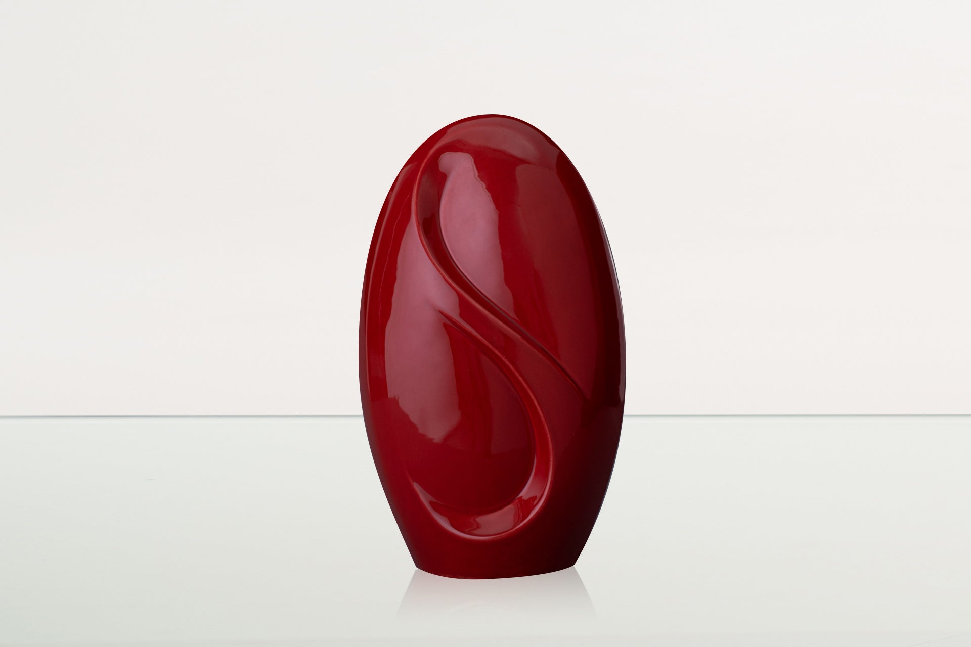 Eternity Handmade Cremation Urn for Ashes - Large | Red | Ceramic Urn - Pulvis Art Urns