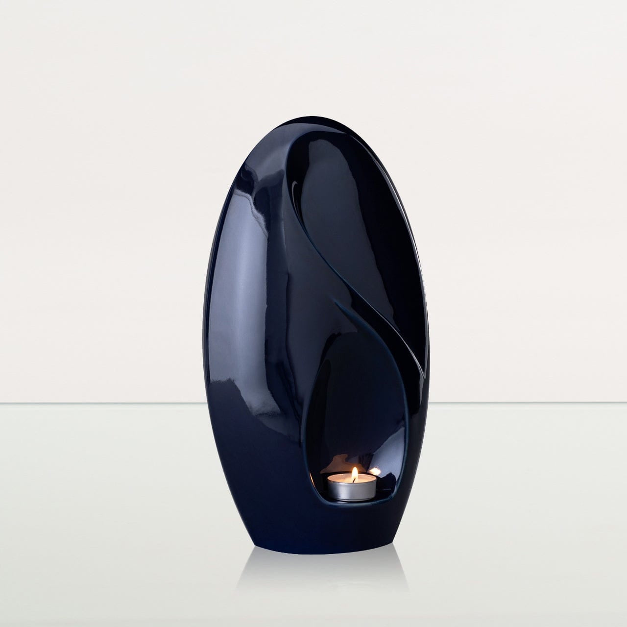 Eternity Handmade Cremation Urn for Ashes - Large Urn | Cobalt Metallic | Ceramic - Pulvis Art Urns