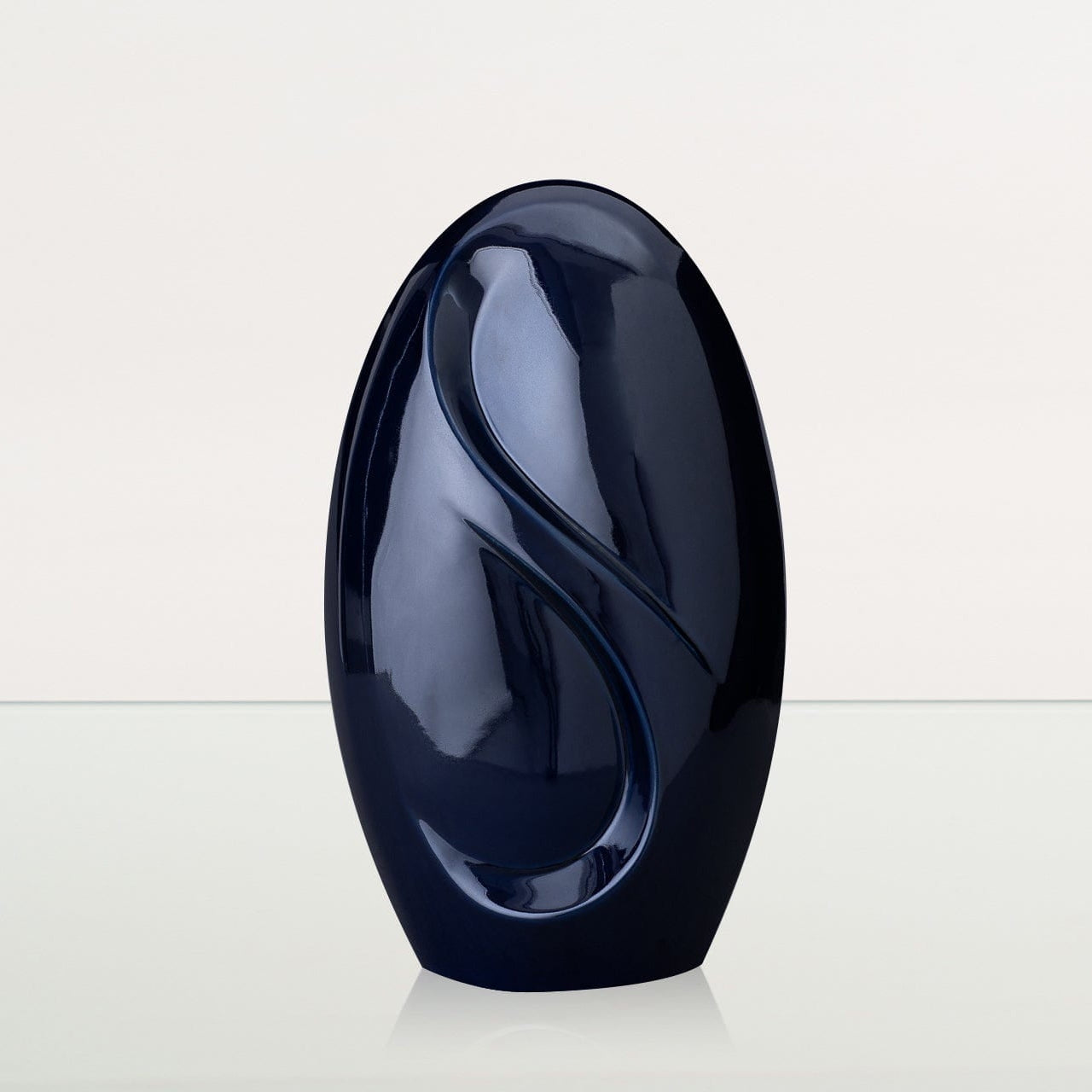 Eternity Handmade Cremation Urn for Ashes - Large Urn | Cobalt Metallic | Ceramic - Pulvis Art Urns