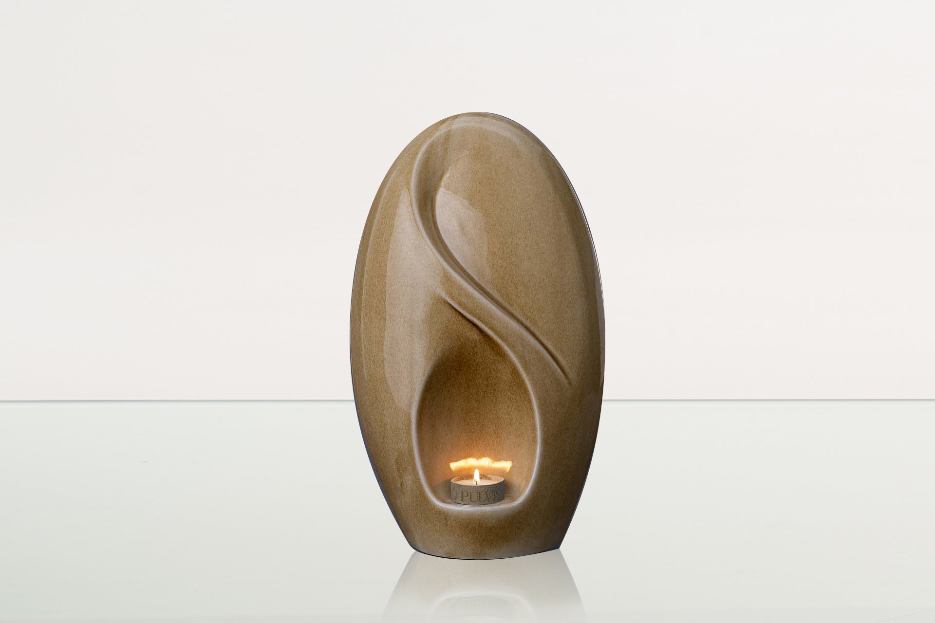 Eternity Handmade Cremation Urn for Ashes - Large Urn | Dark Sand | Ceramic - Pulvis Art Urns