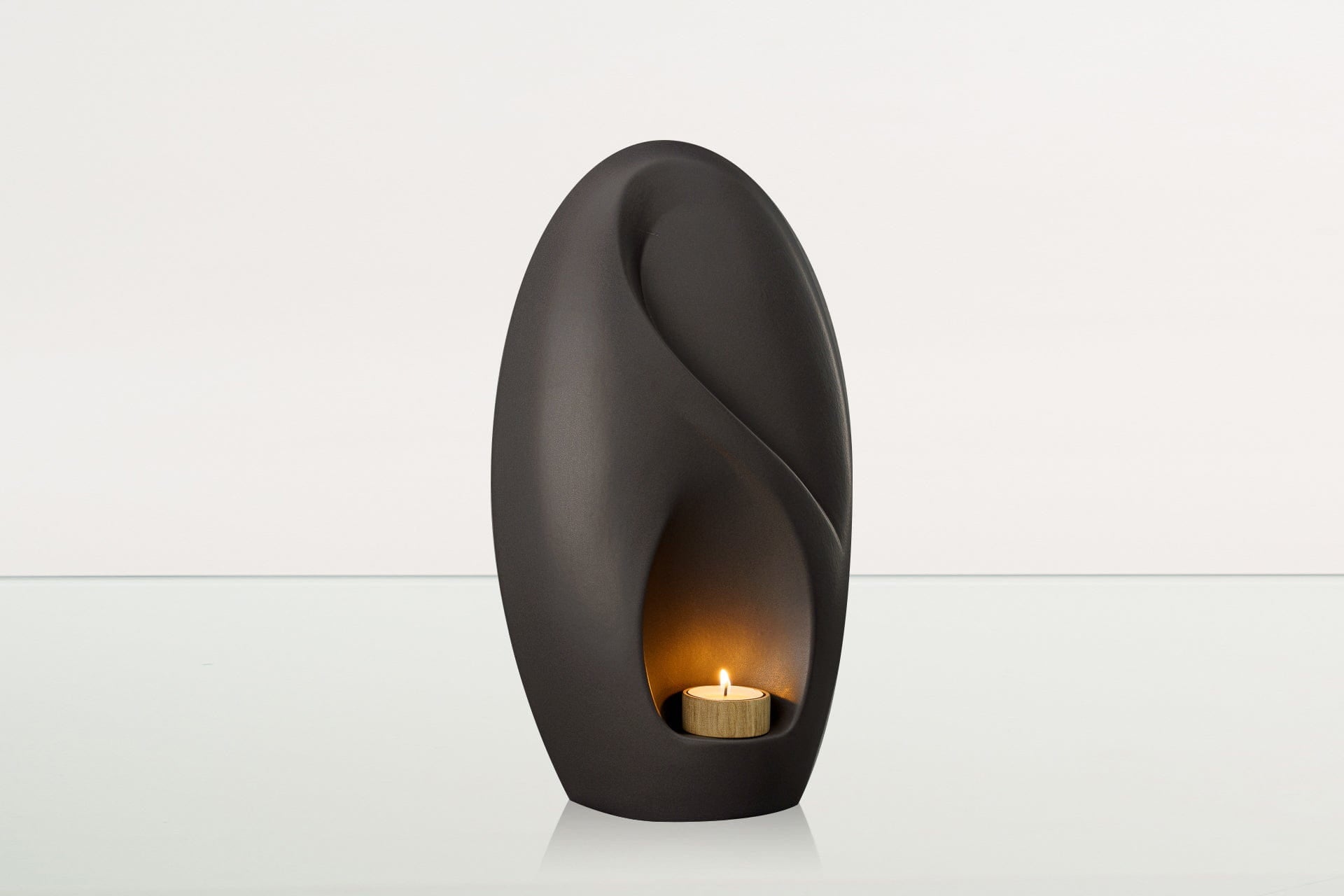 Eternity Handmade Cremation Urn for Ashes - Large Urn | Grey Matte | Ceramic - Pulvis Art Urns