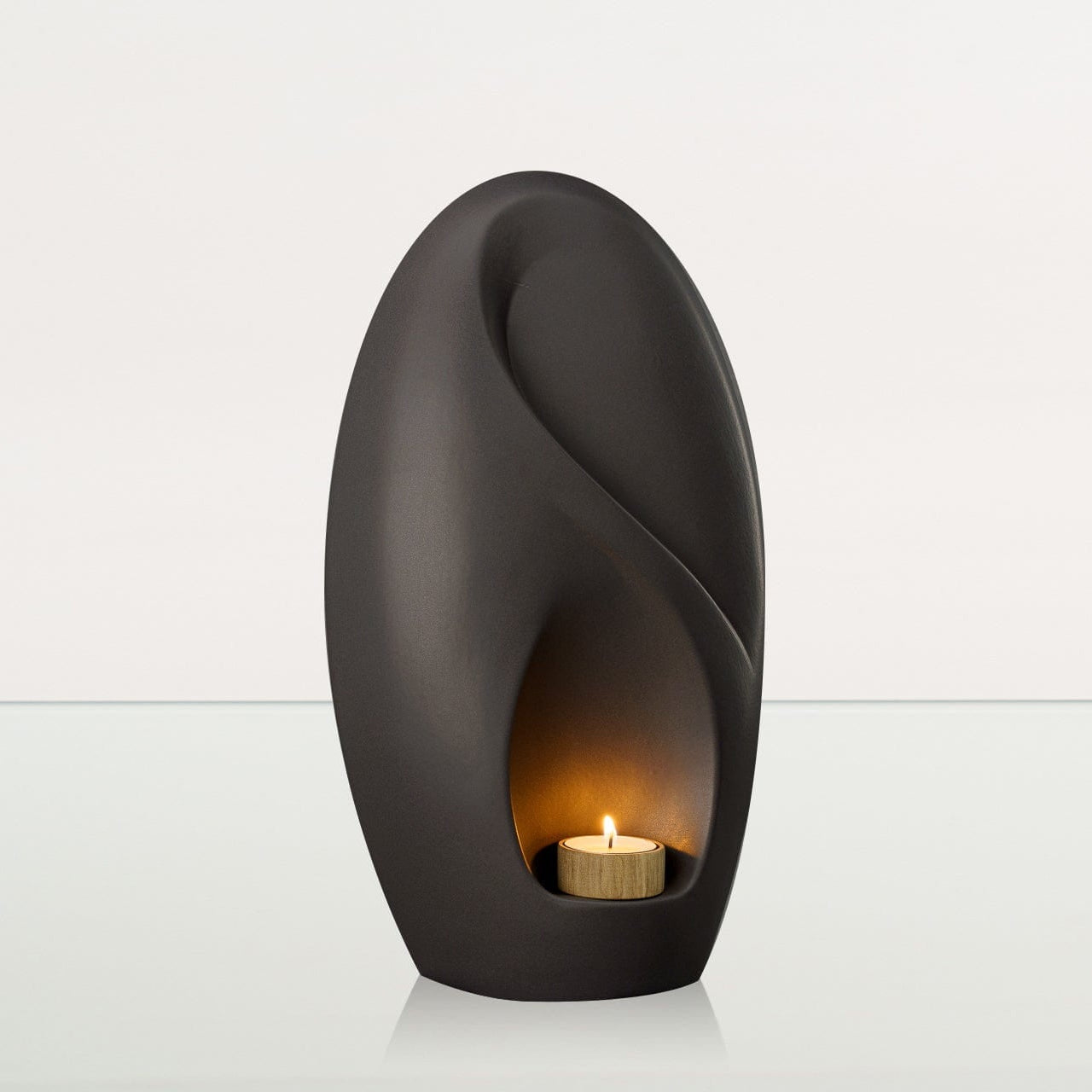 Eternity Handmade Cremation Urn for Ashes - Large Urn | Grey Matte | Ceramic - Pulvis Art Urns