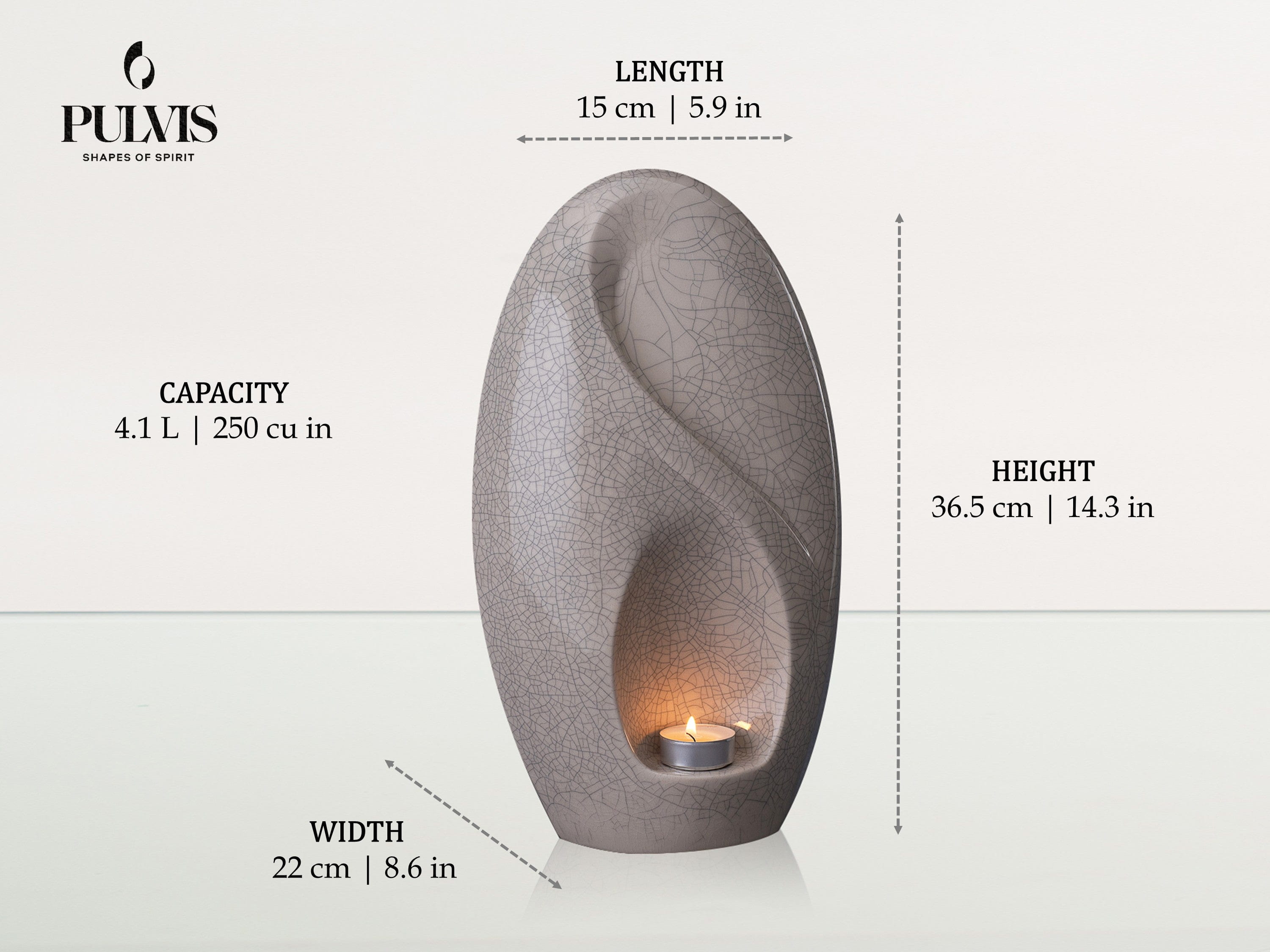 Pulvis Art Urns Adult Size Urn Eternity Handmade Cremation Urn for Ashes - Large | sizes