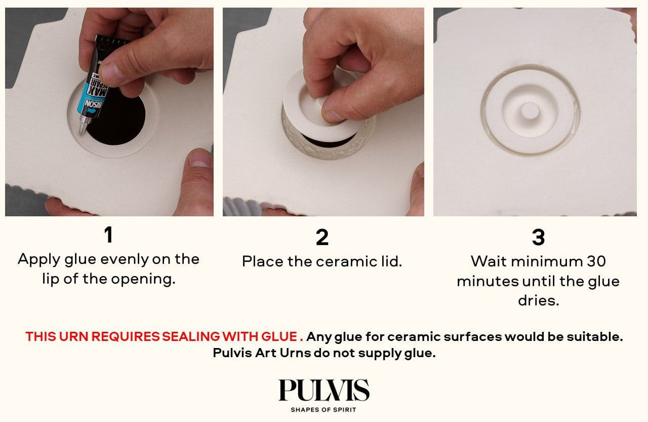 Large Paw Cremation Urn - Gray Matte | Ceramic | Handmade Pet Urn - Pulvis Art Urns