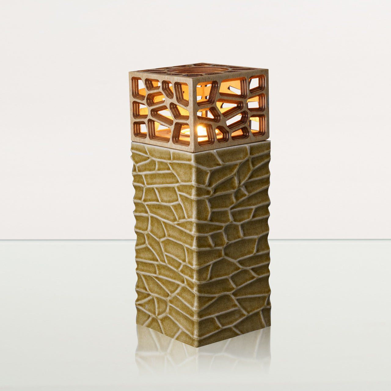 "Everlasting Flame" Cremation Urn for Ashes - Dark Sand | Ceramic Urn - Pulvis Art Urns