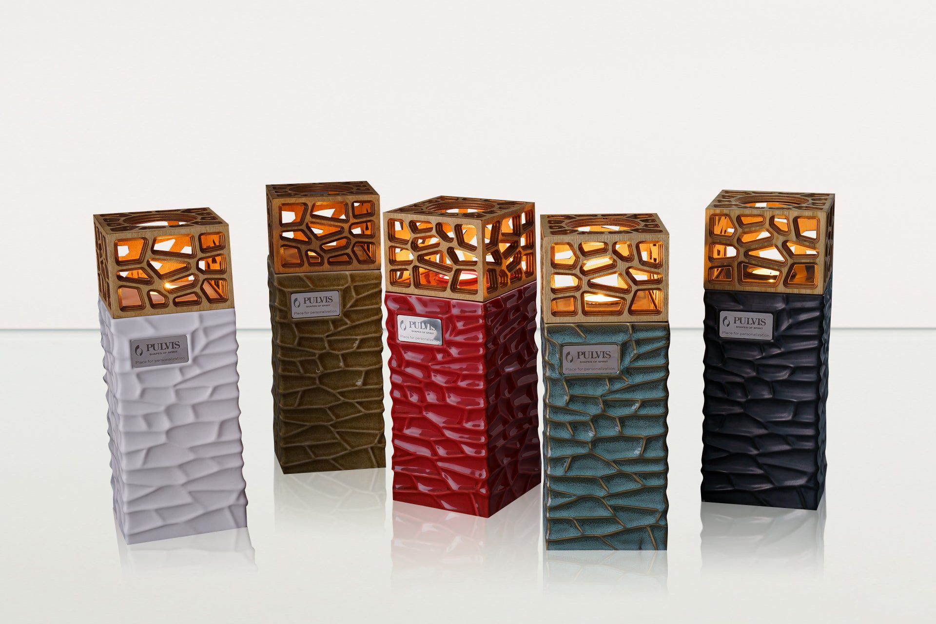 "Everlasting Flame" Cremation Urn for Ashes - Dark Sand | Ceramic Urn - Pulvis Art Urns