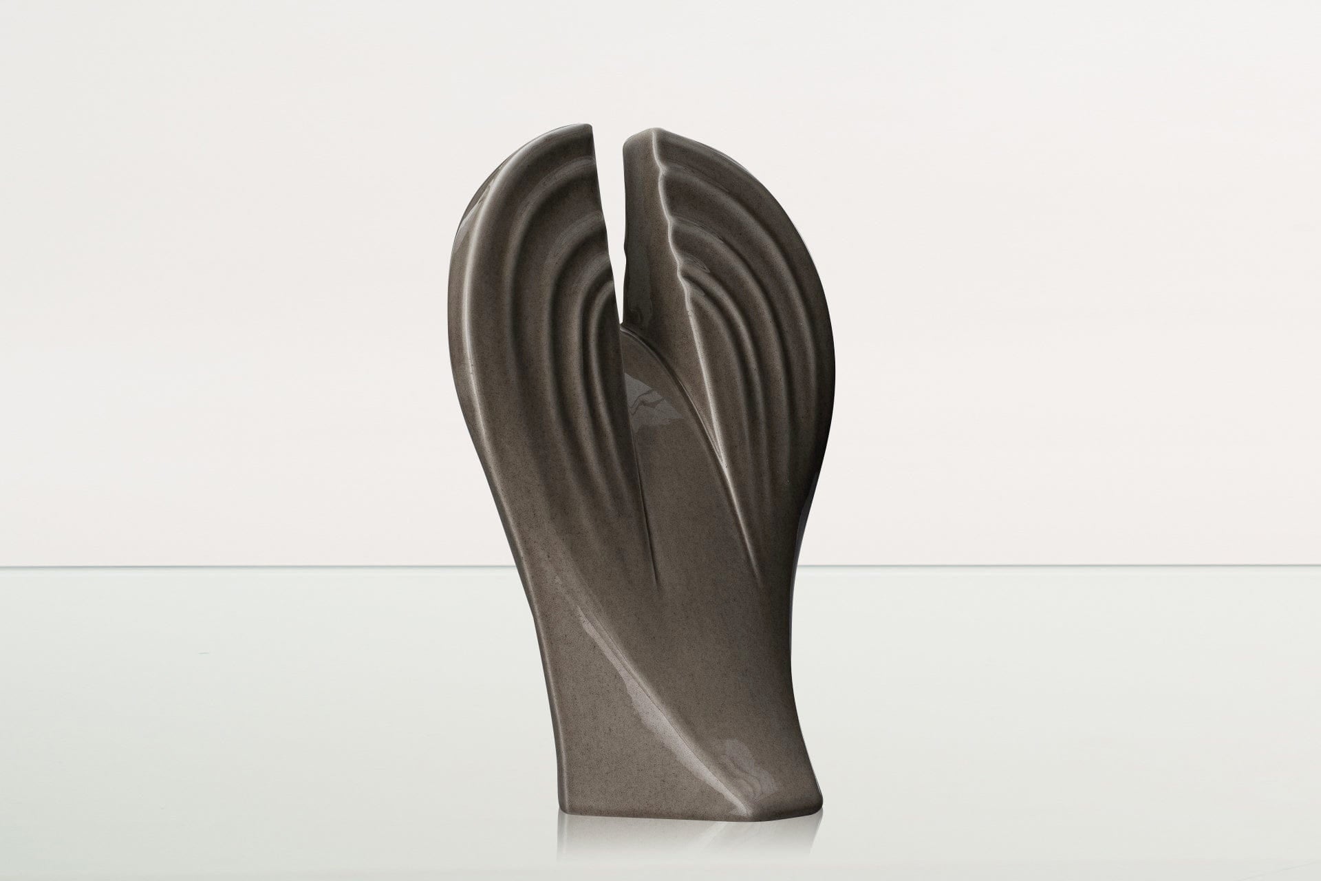 Guardian Handmade Cremation Urn for Ashes - Large | Beige Grey | Ceramic Urn - Pulvis Art Urns