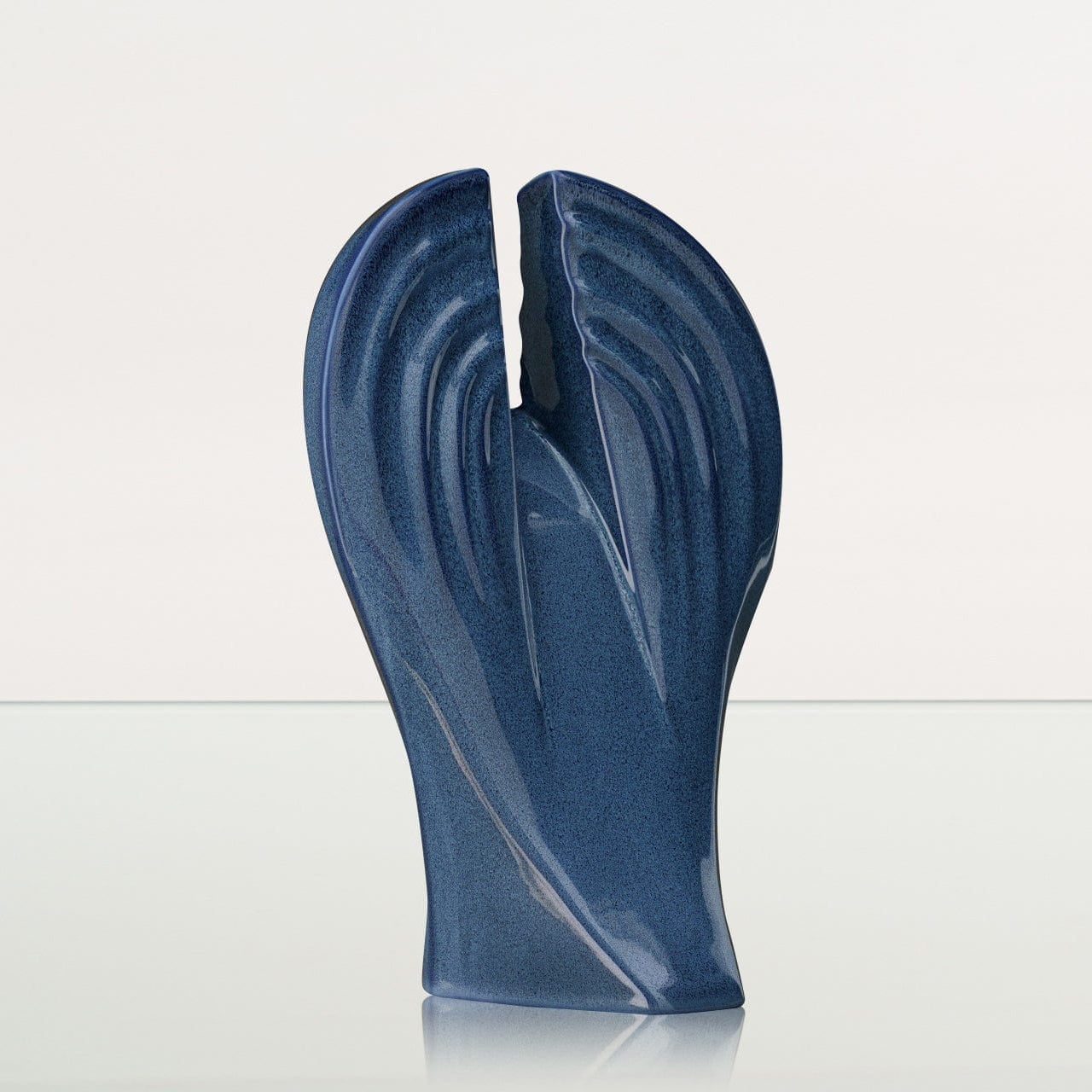 Guardian Handmade Cremation Urn for Ashes - Large | Blue Melange | Ceramic Urn - Pulvis Art Urns