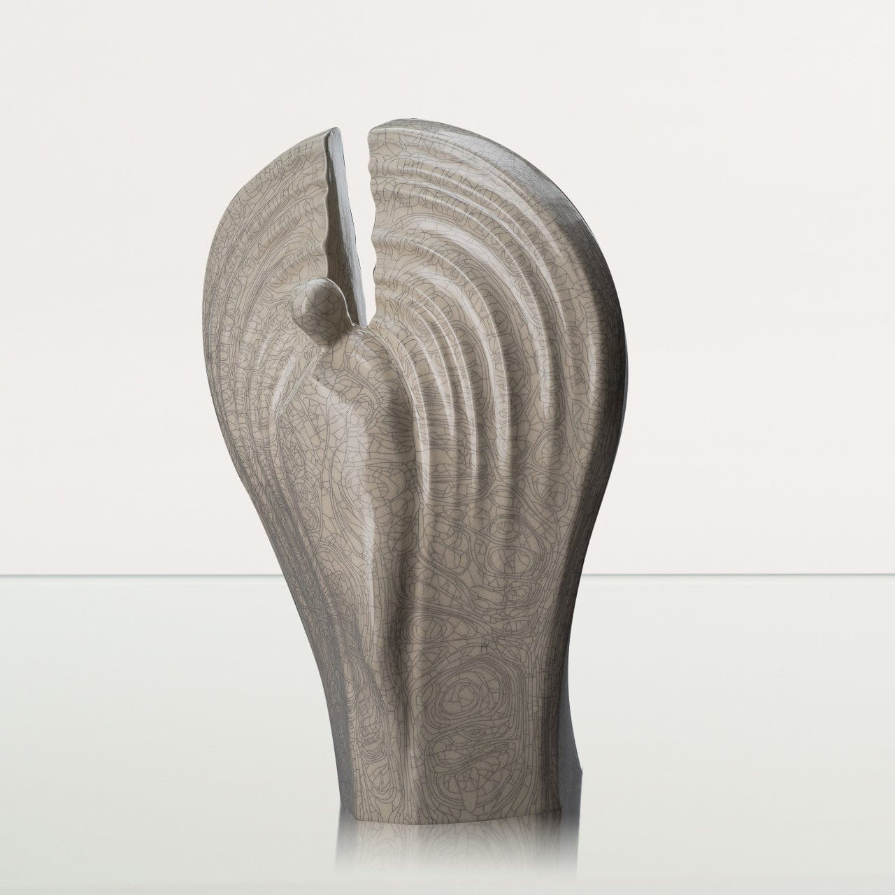 Guardian Handmade Cremation Urn for Ashes - Large | Craquelure | Ceramic Urn - Pulvis Art Urns