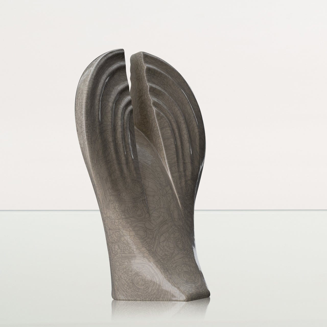 Guardian Handmade Cremation Urn for Ashes - Large | Craquelure | Ceramic Urn - Pulvis Art Urns