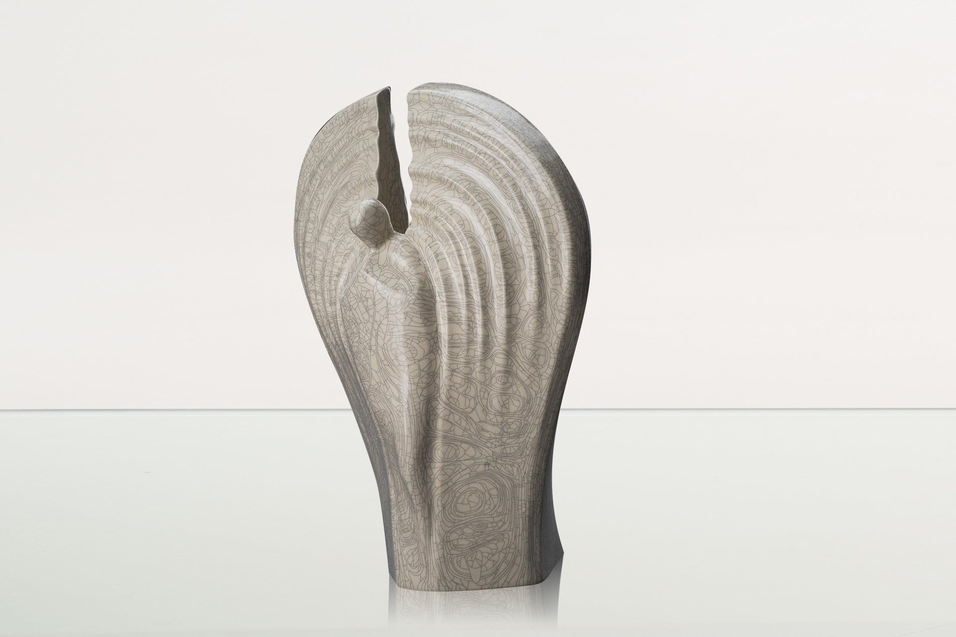 Guardian Handmade Cremation Urn for Ashes - Large | Craquelure | Ceramic Urn - Pulvis Art Urns