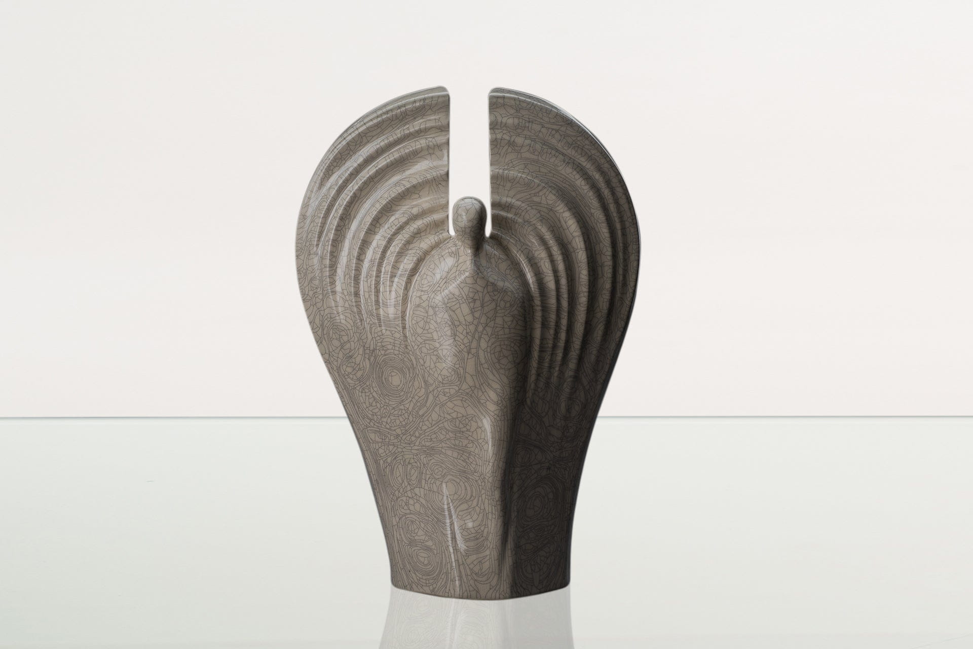 Guardian Handmade Cremation Urn for Ashes - Large | Craquelure | Ceramic Urn - Pulvis Art Urns