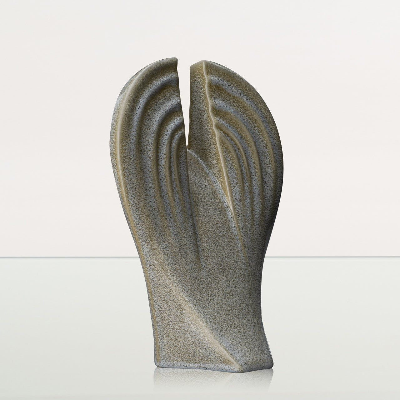 Guardian Handmade Cremation Urn for Ashes - Large | Light Sand Melange | Ceramic Urn - Pulvis Art Urns