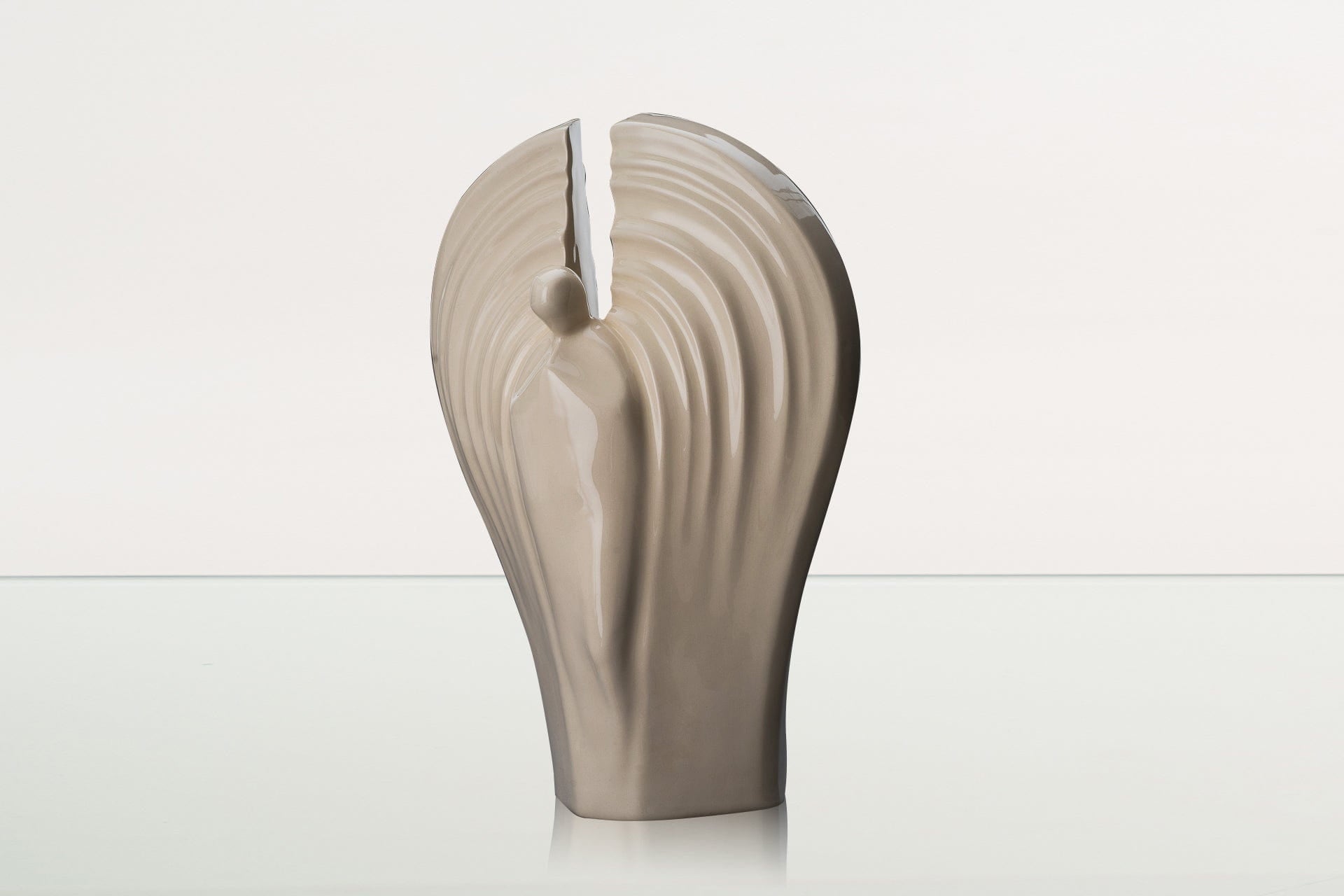 Guardian Handmade Cremation Urn for Ashes - Large | Off-white | Ceramic Urn - Pulvis Art Urns