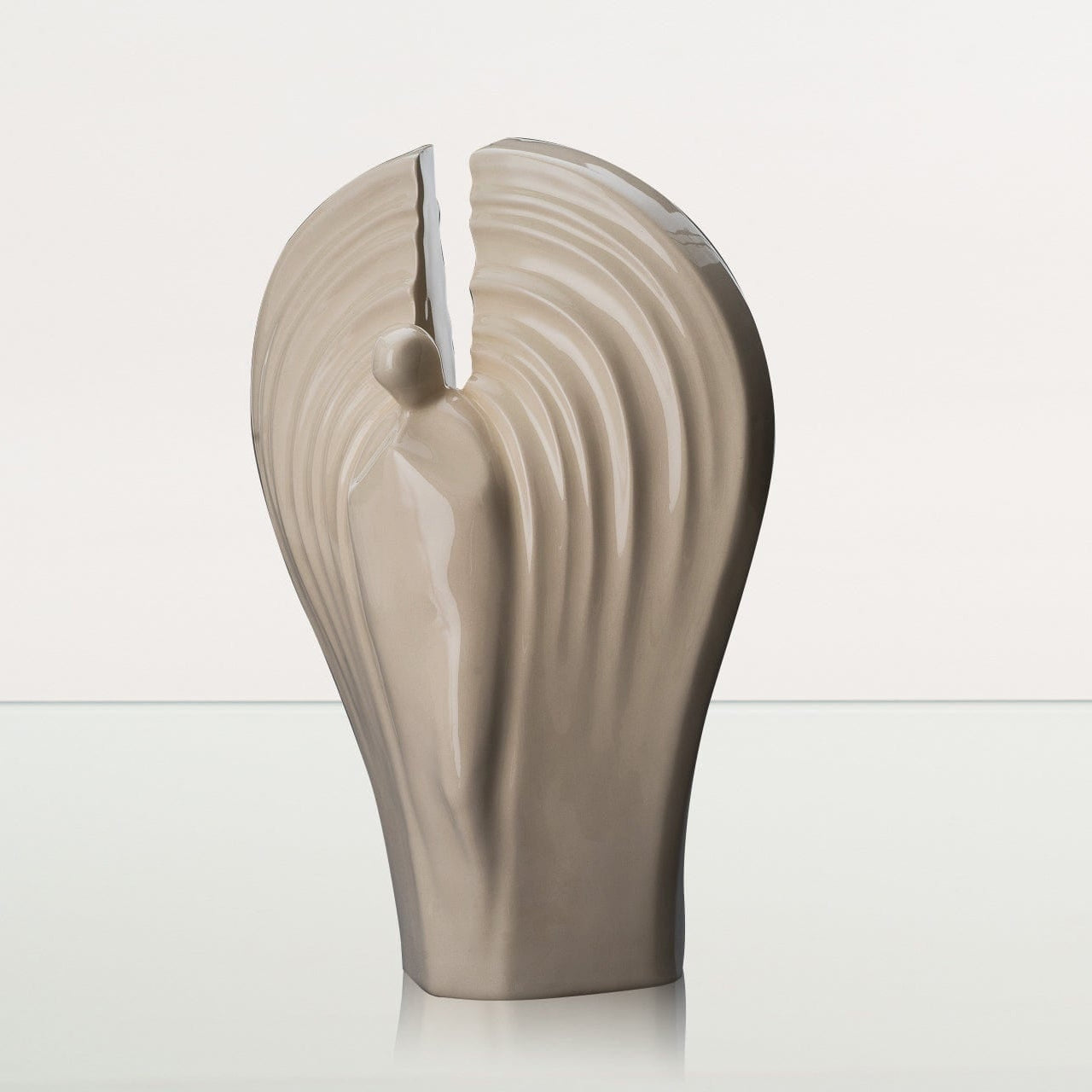 Guardian Handmade Cremation Urn for Ashes - Large | Off-white | Ceramic Urn - Pulvis Art Urns