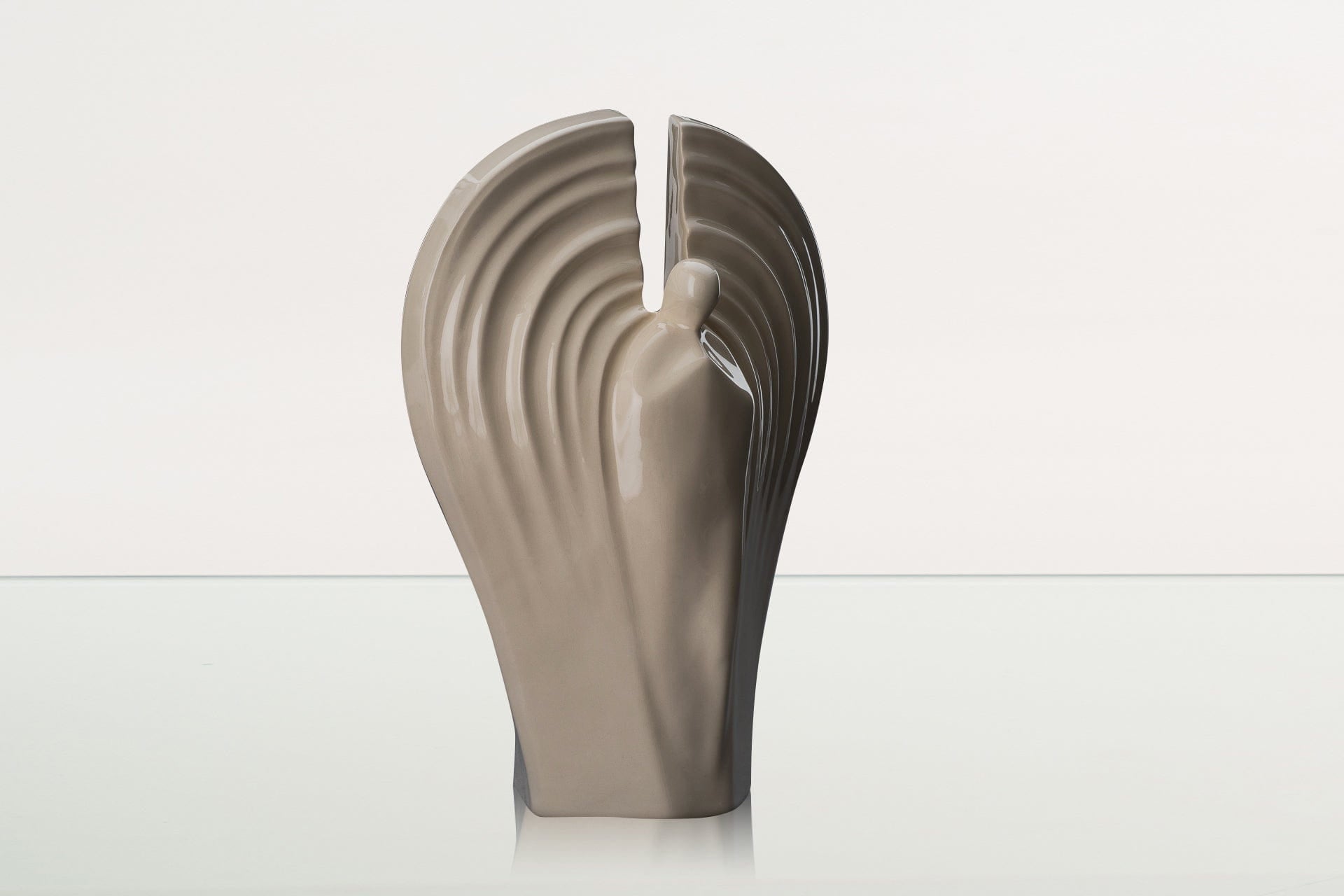 Guardian Handmade Cremation Urn for Ashes - Large | Off-white | Ceramic Urn - Pulvis Art Urns