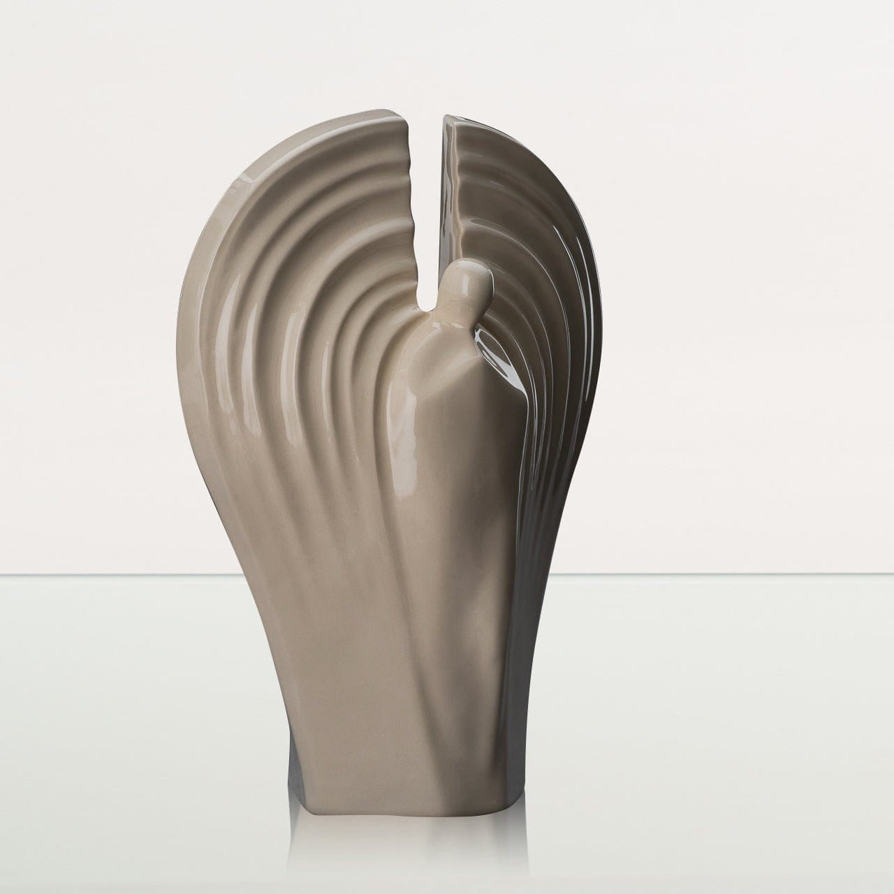 Guardian Handmade Cremation Urn for Ashes - Large | Off-white | Ceramic Urn - Pulvis Art Urns