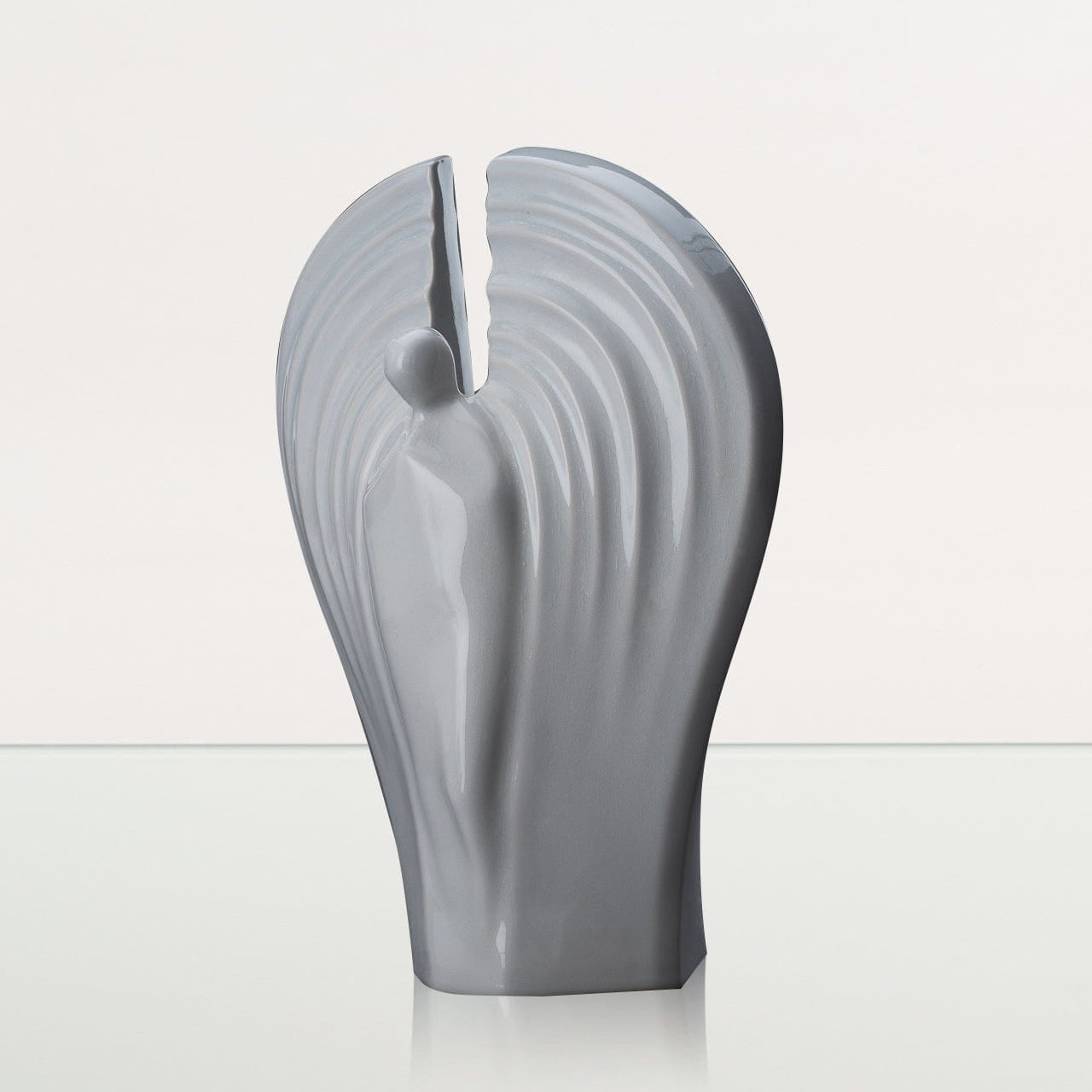 Guardian Handmade Cremation Urn for Ashes - Large | White | Ceramic Urn - Pulvis Art Urns